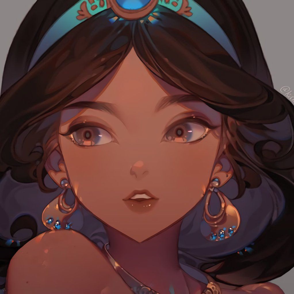 Jasmine, by Kawacy. Cute profile picture, Disney art, Anime princess