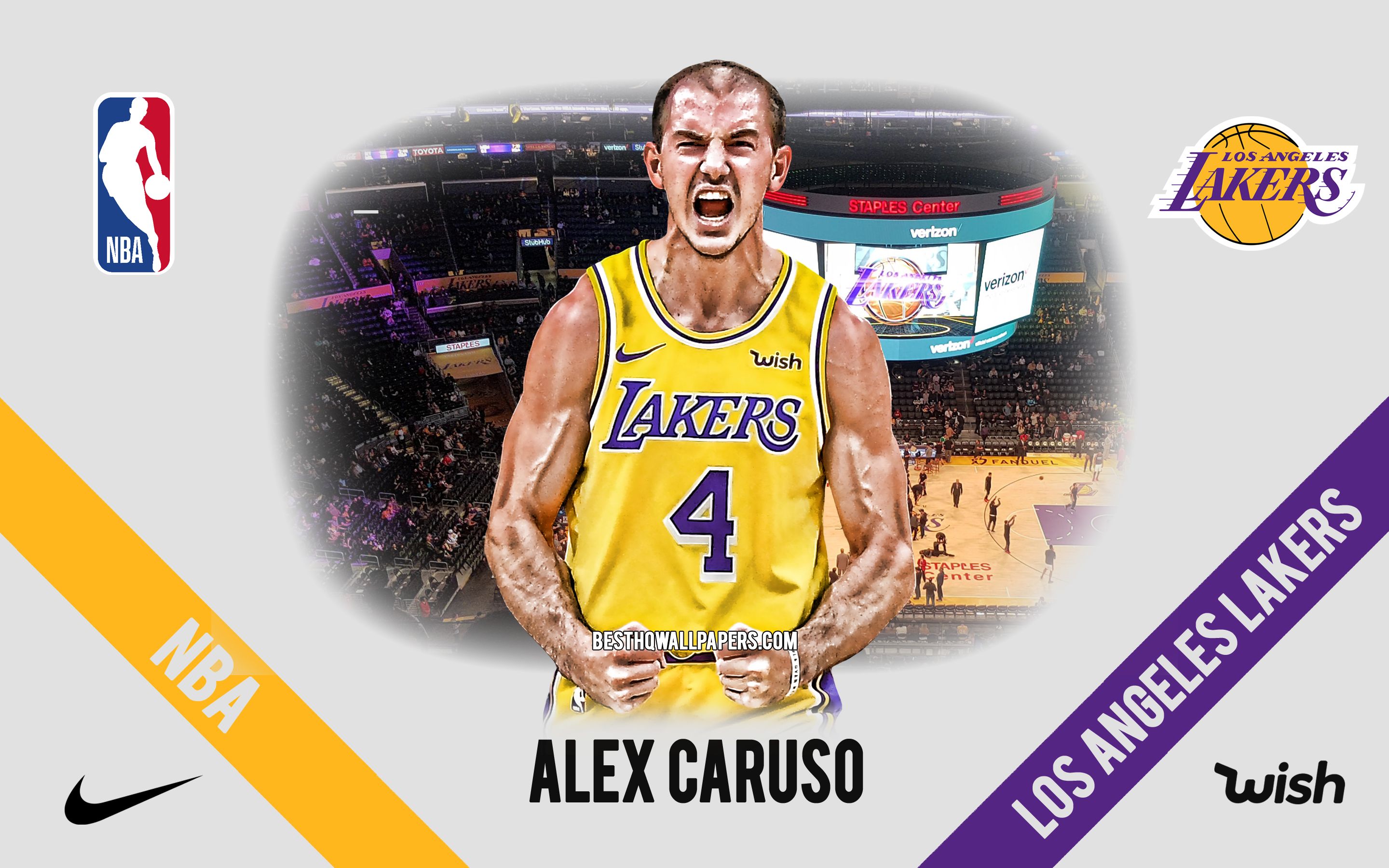 Download wallpaper Alex Caruso, Los Angeles Lakers, American