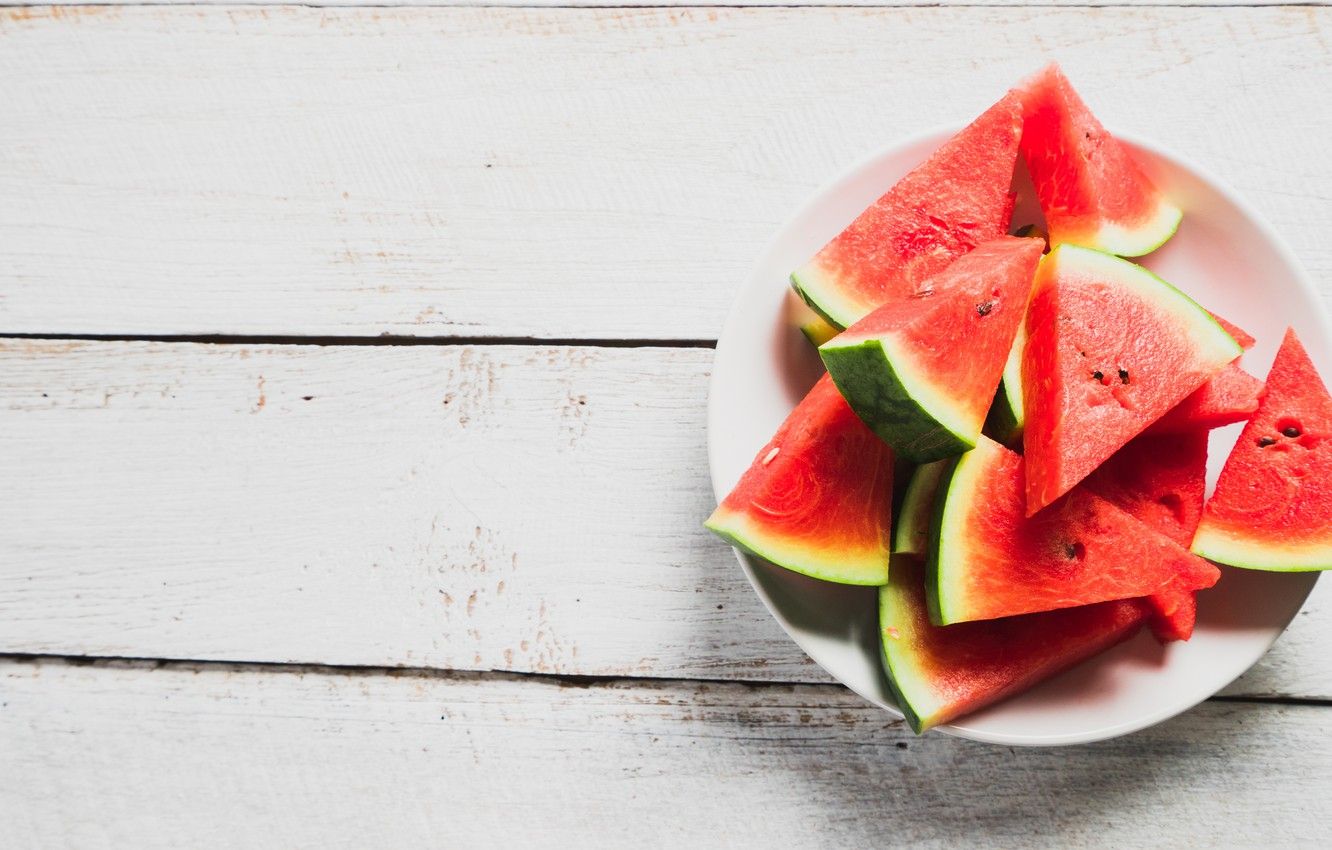 Wallpaper summer, Watermelon, berry, Plate image for desktop