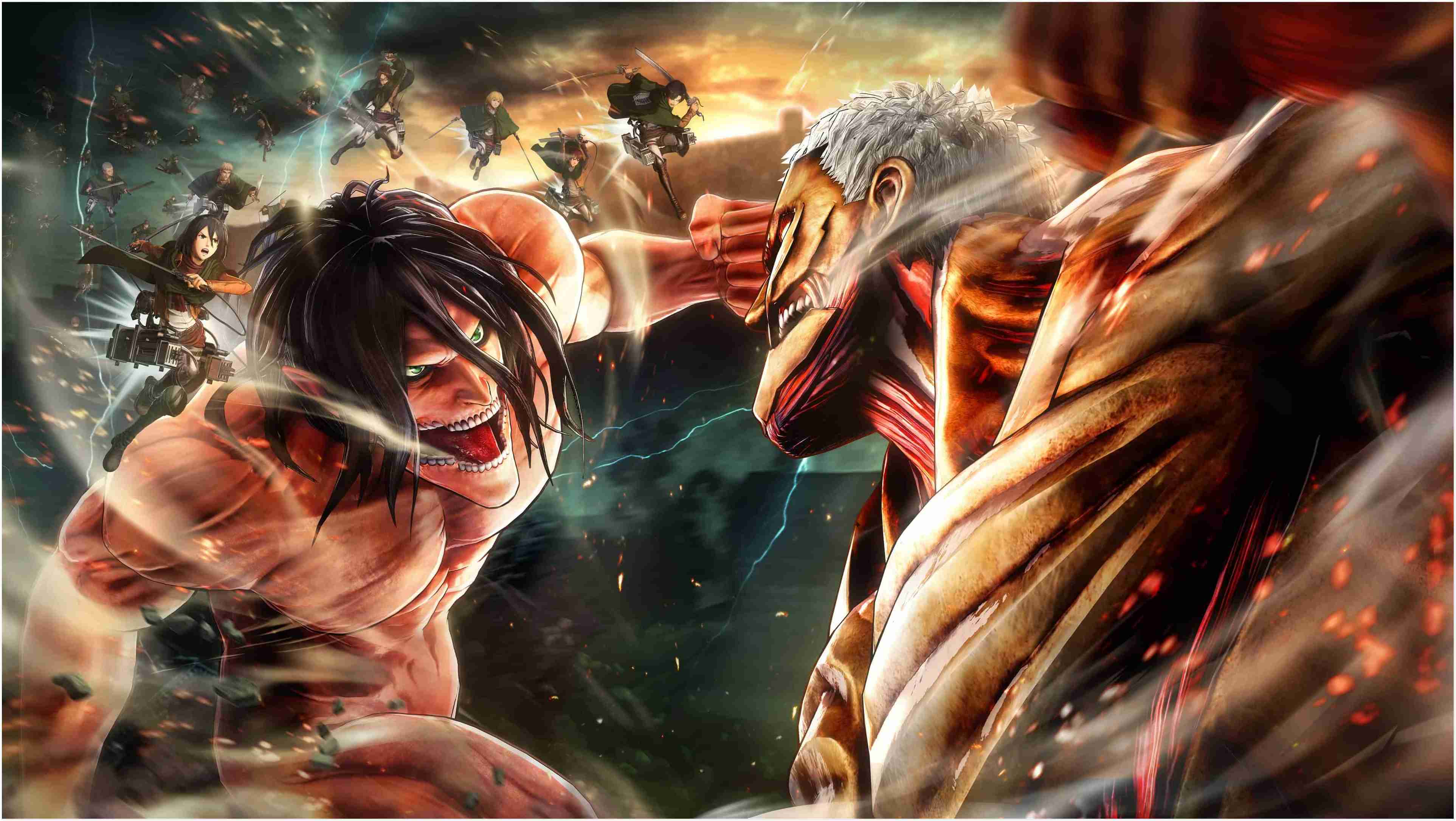 Hd Wallpaper 3840x1080 Attack On Titan Dual Monitor Wallpaper Pictures