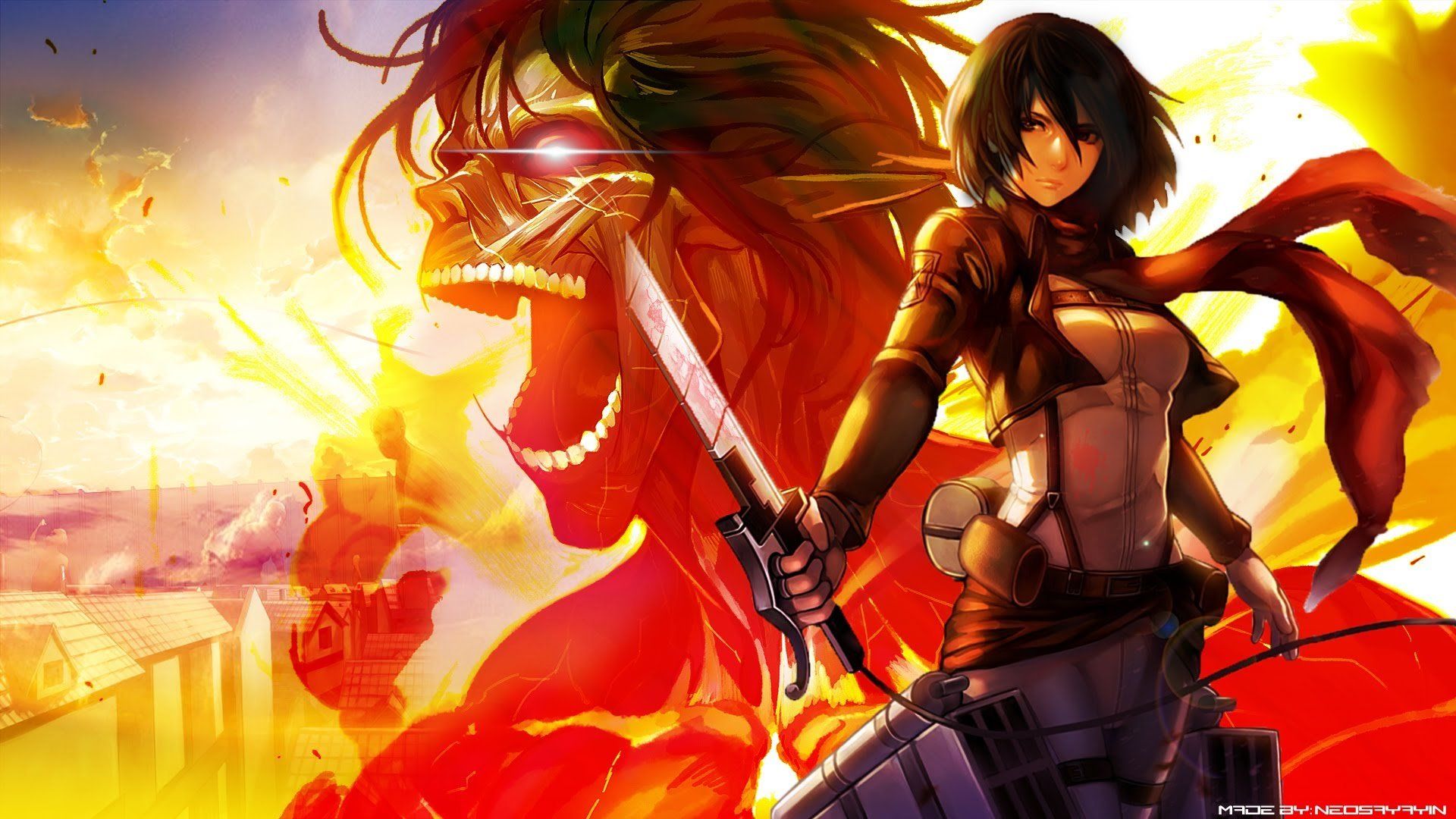 Anime Wallpaper Attack On Titan Mikasa