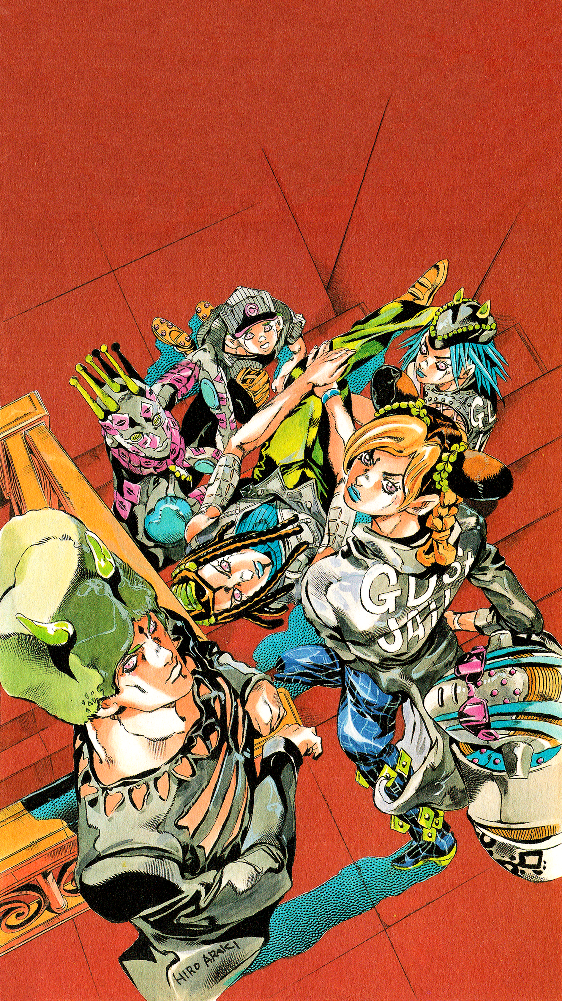 Posting a wallpaper a day until stone ocean is animated day 108: the GDSP crew