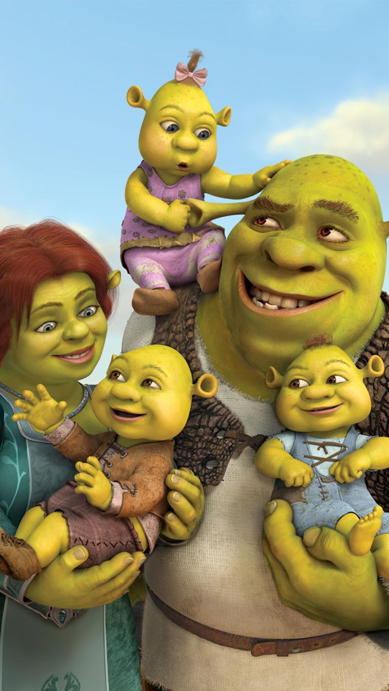 Shrek and Fiona's babies Wallpaper for iPhone Pro Max, X, 7