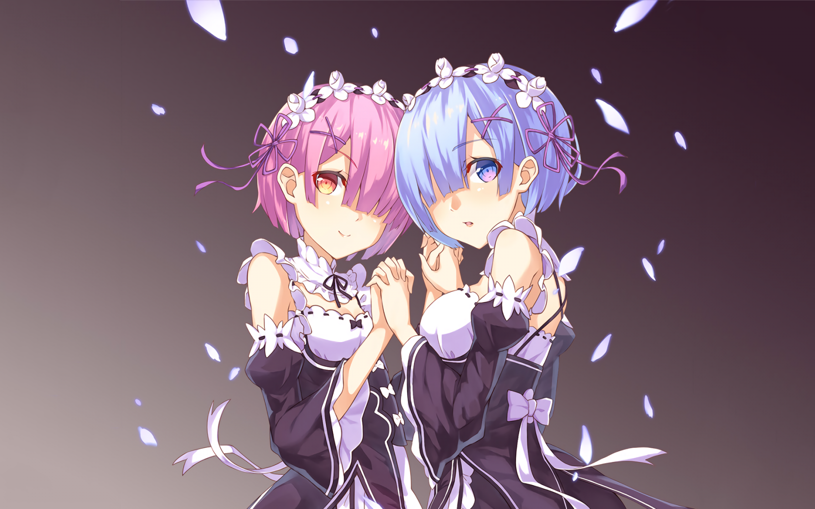 Re Zero Rem And Rom Desktop Wallpapers Wallpaper Cave