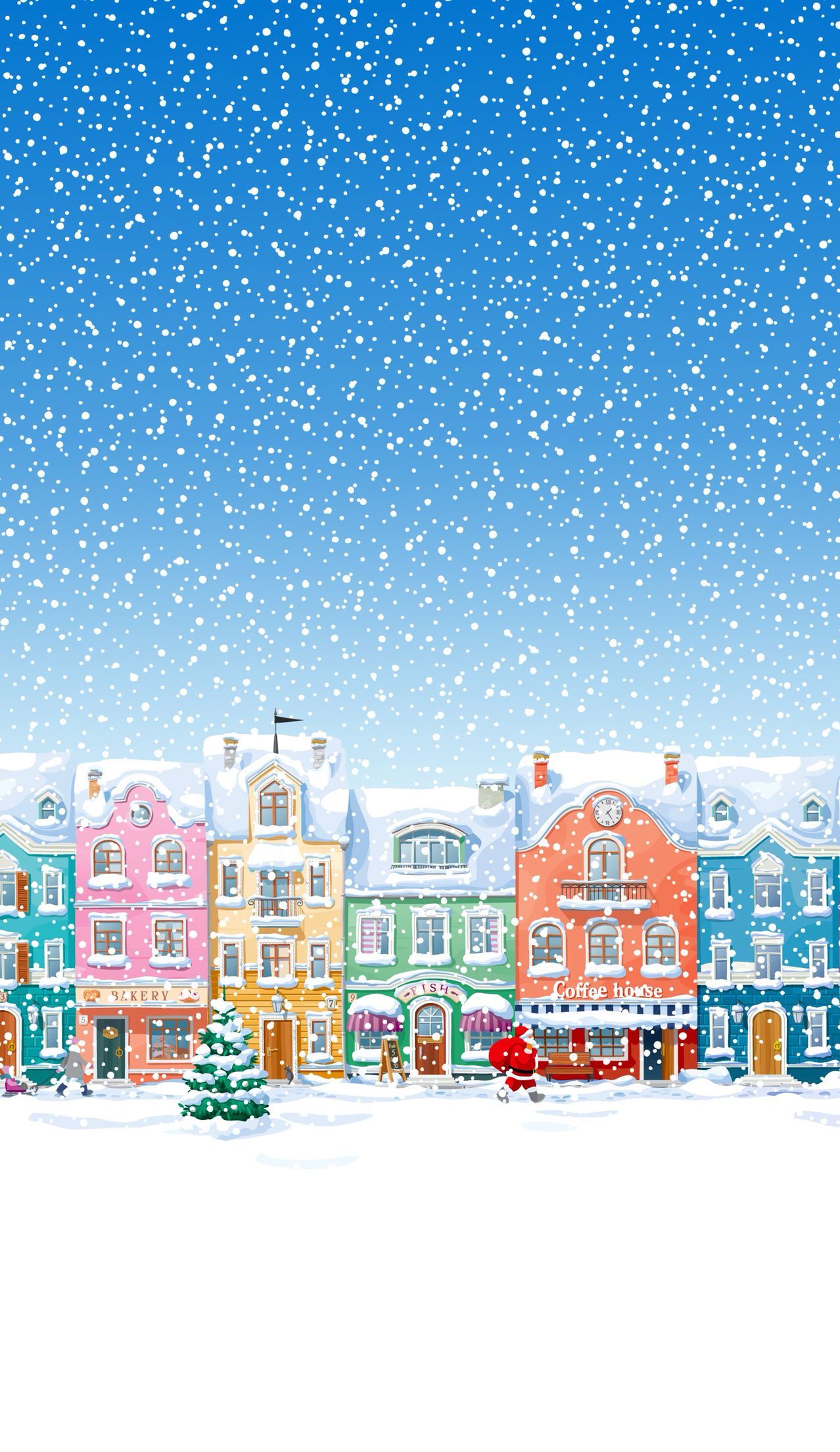 Winter Village Find more Seasonal wallpaper for your #iPhone +