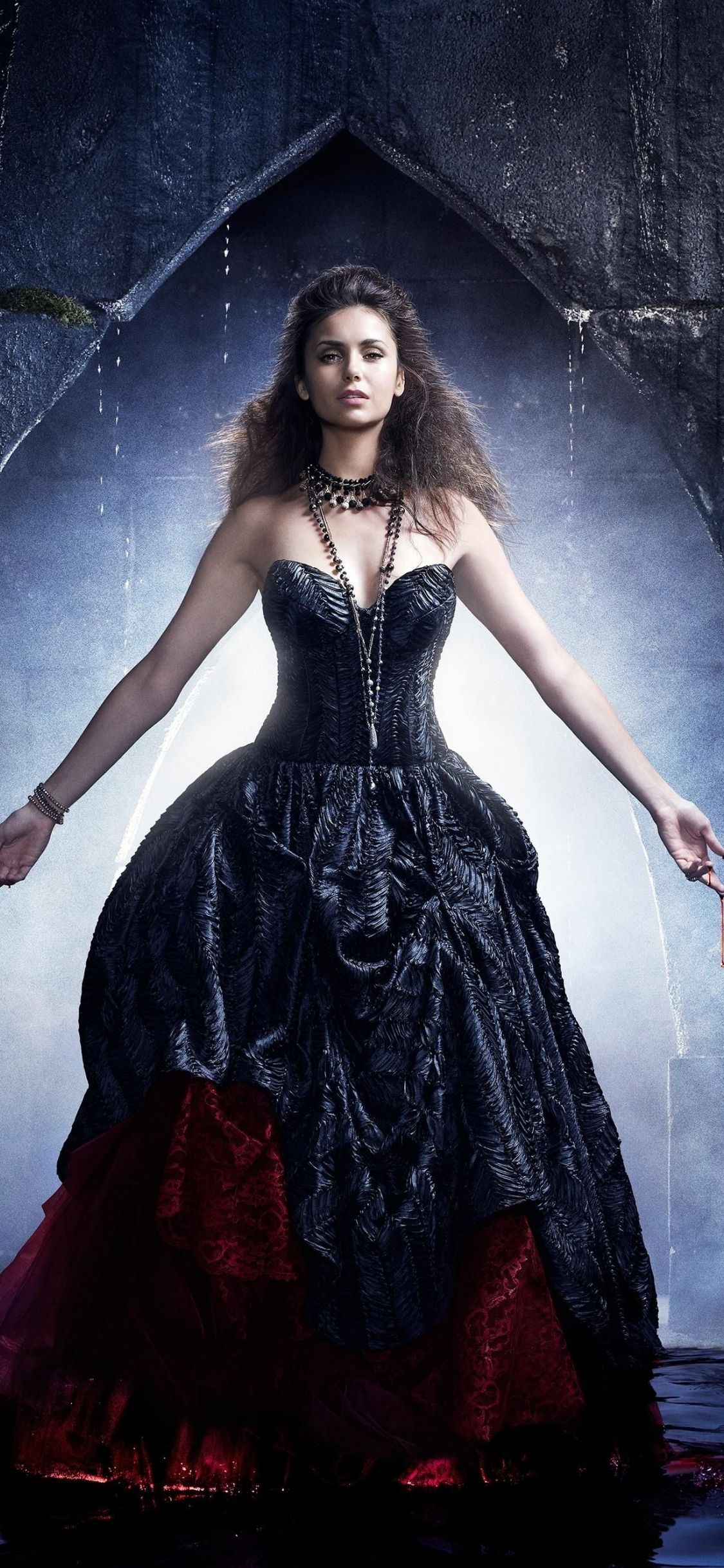 Download 1125x2436 wallpaper the vampire diaries, nina dobrev, tv