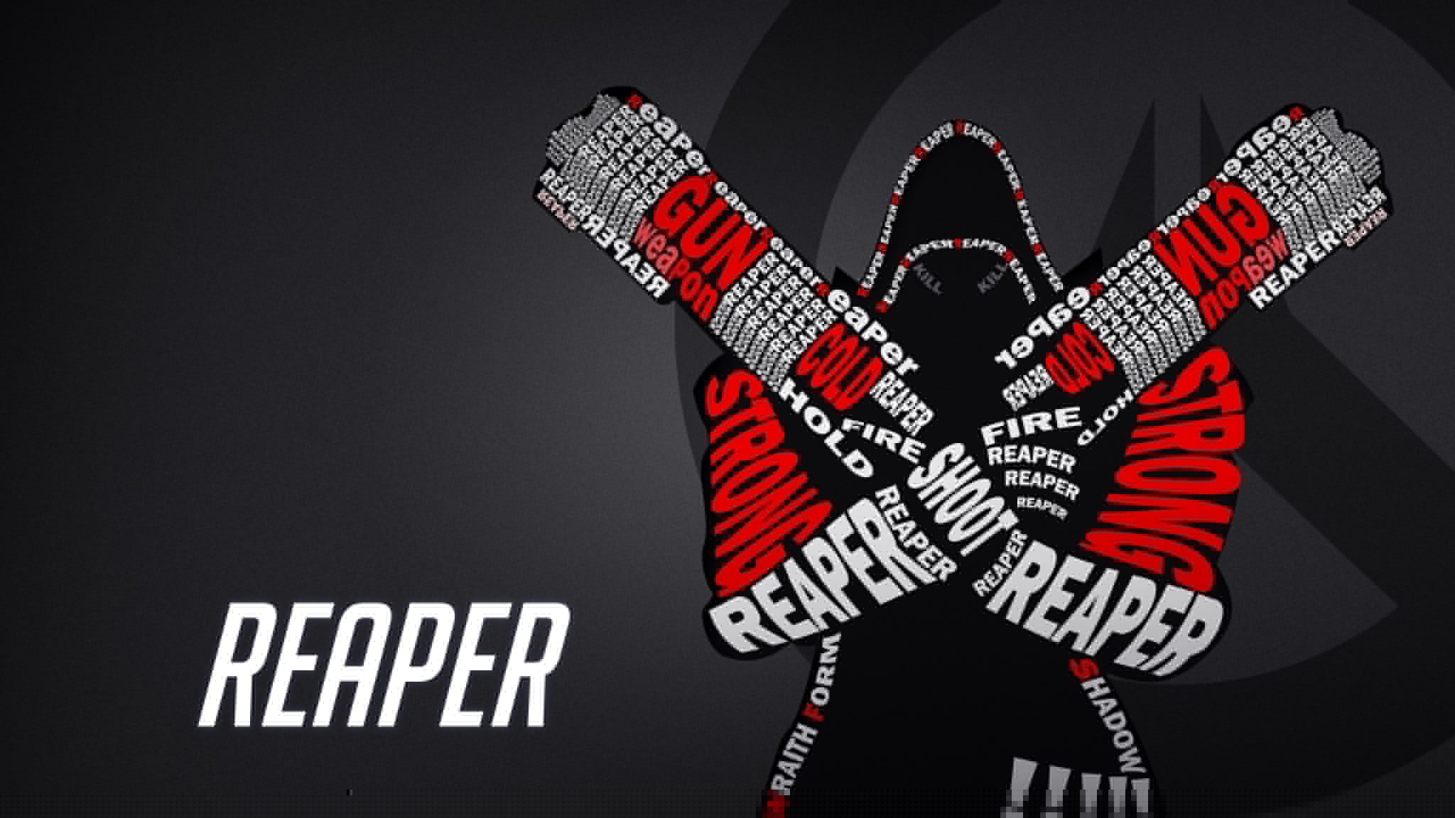 Desktop Wallpaper Reaper, Typography, Overwatch, 4k, HD Image