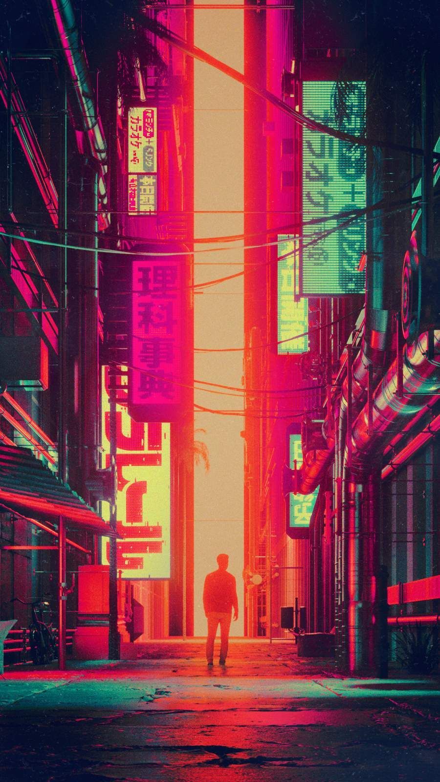 Japan cyberpunk wallpaper by Hovederutre - Download on ZEDGE™