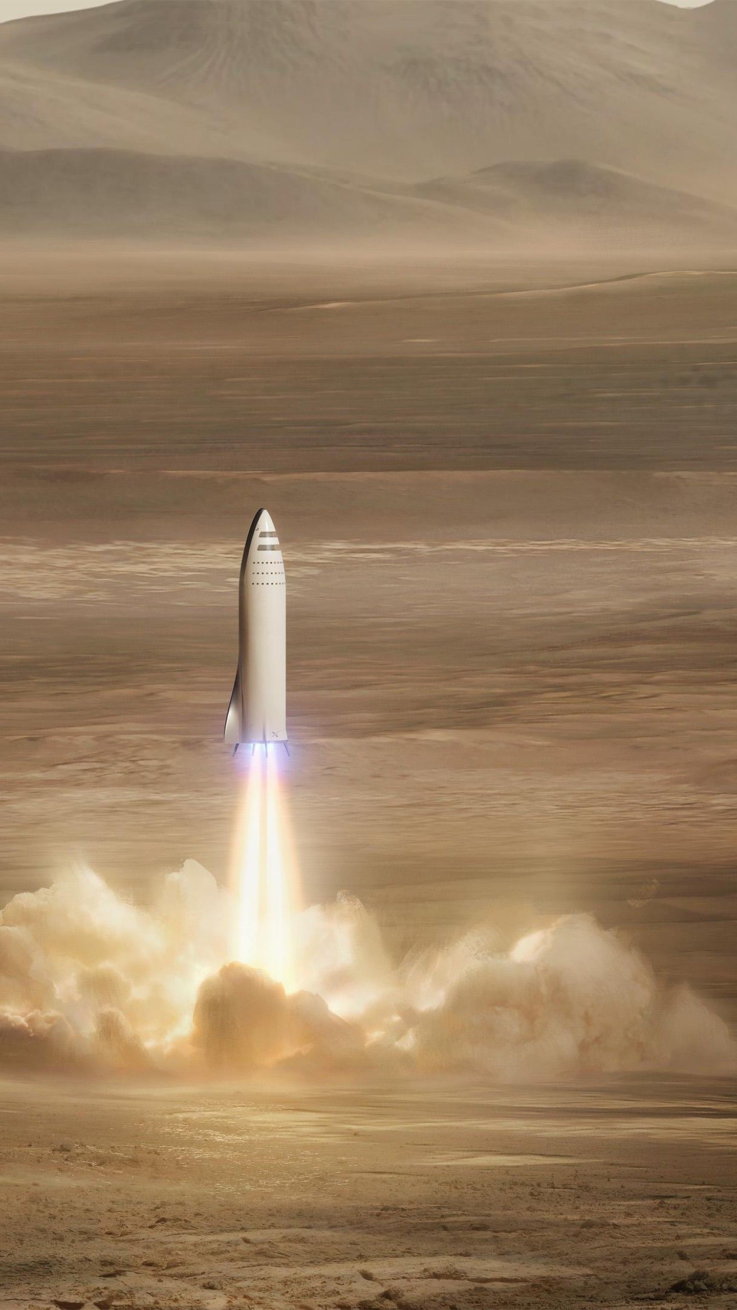 Wallpaper SpaceX, Mars mission, Big Fucking Rocket, HD, 4K, Space