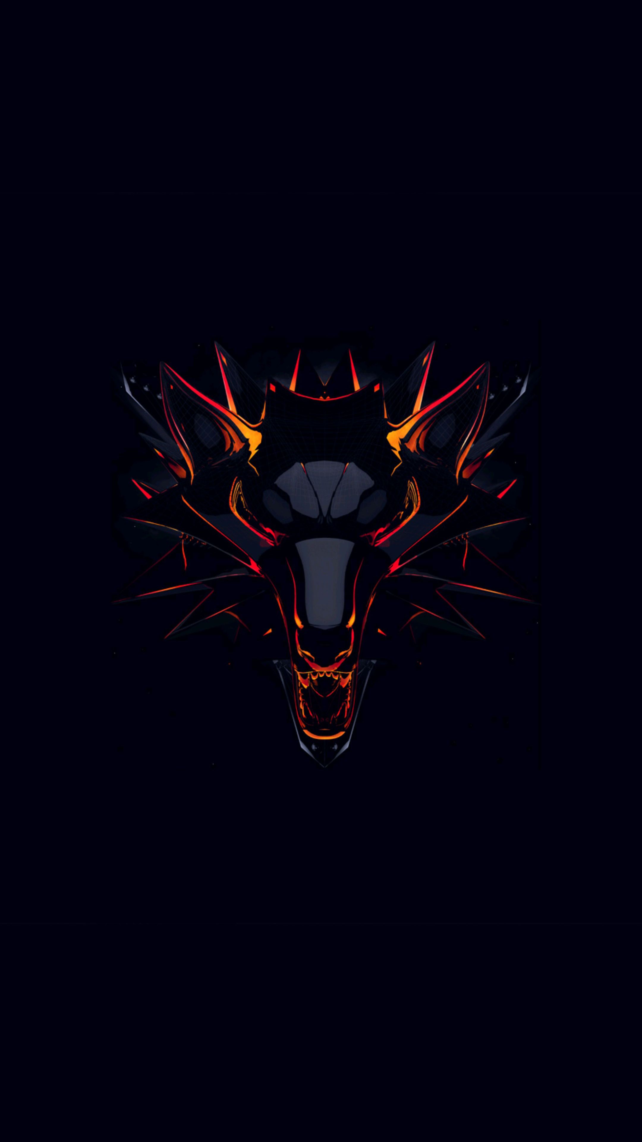 Witcher Dark Background Minimal 4K Ultra HD Mobile Wallpaper