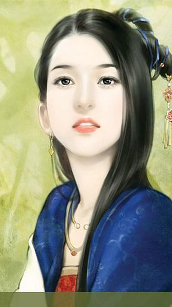 Chinese beautiful girl painting HD Wallpaper pour Android