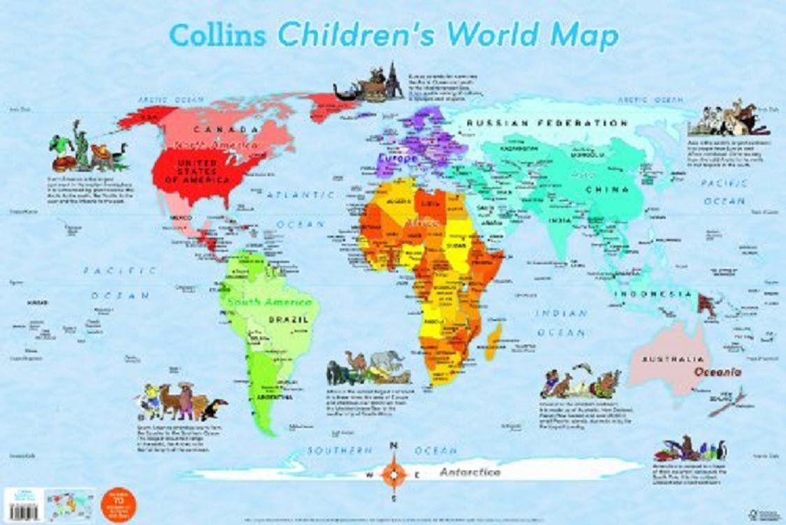Collins Children's World Map: 9780007352739: Books