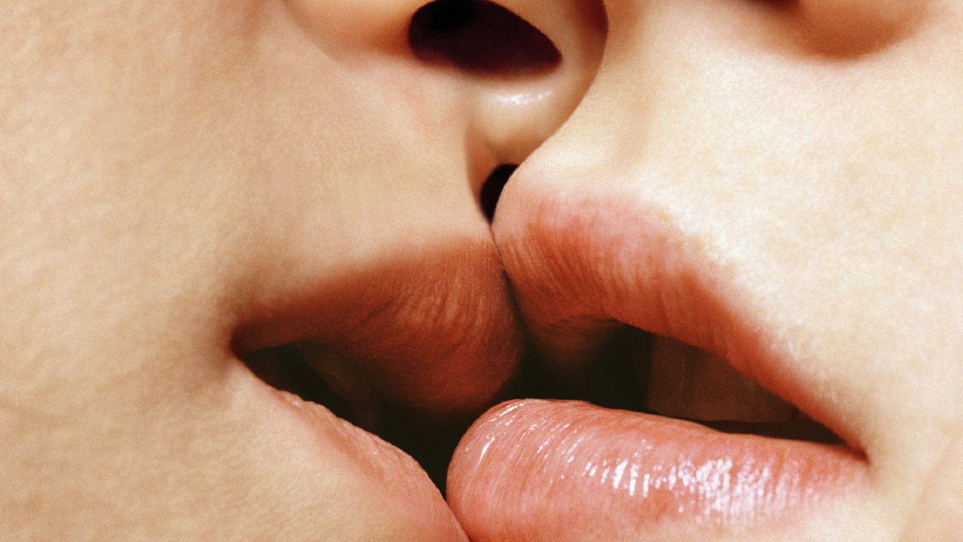 Close Up Passionate Kiss.