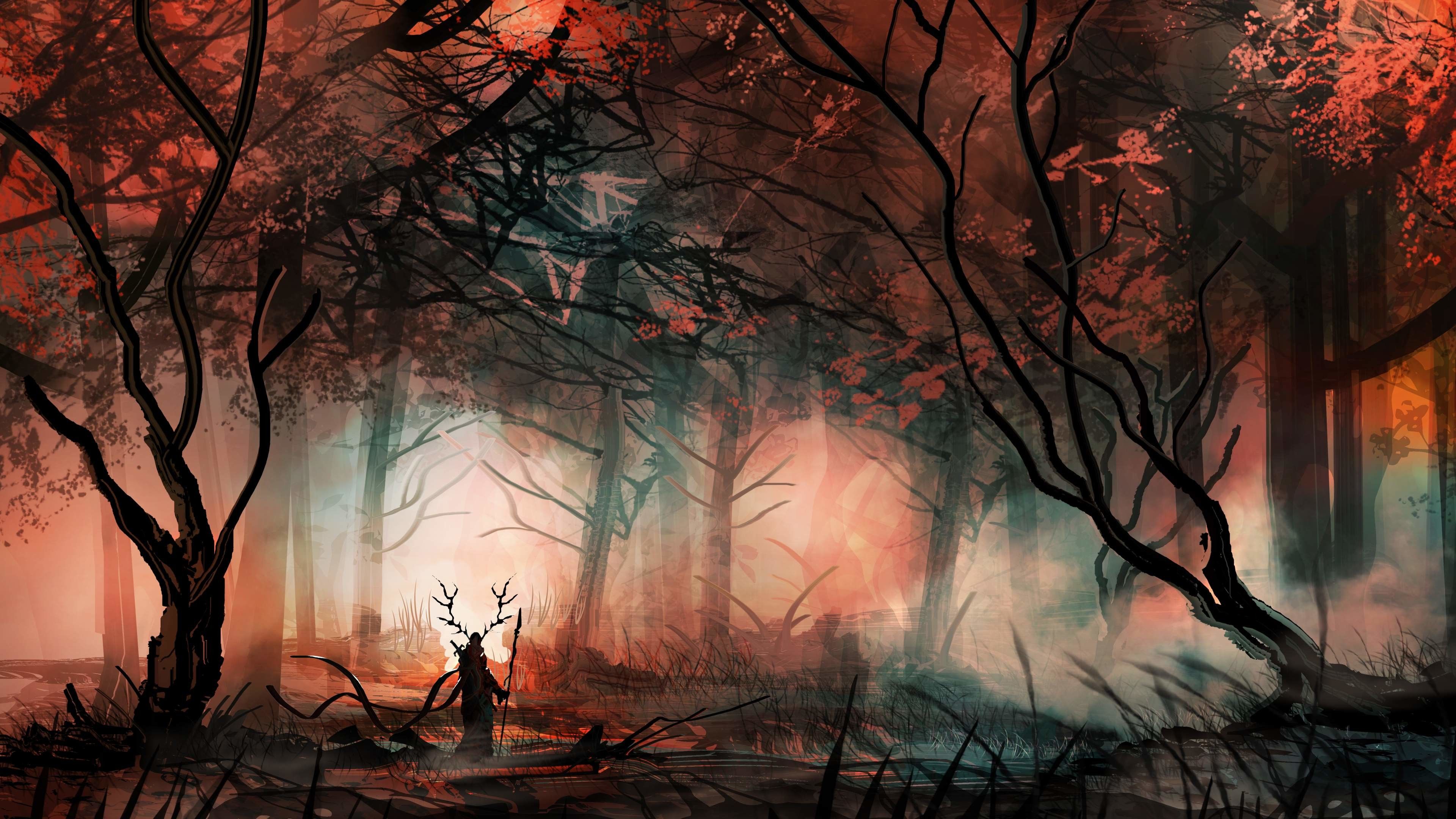 Deer Forest Trees HD Wallpapers - Wallpaper Cave