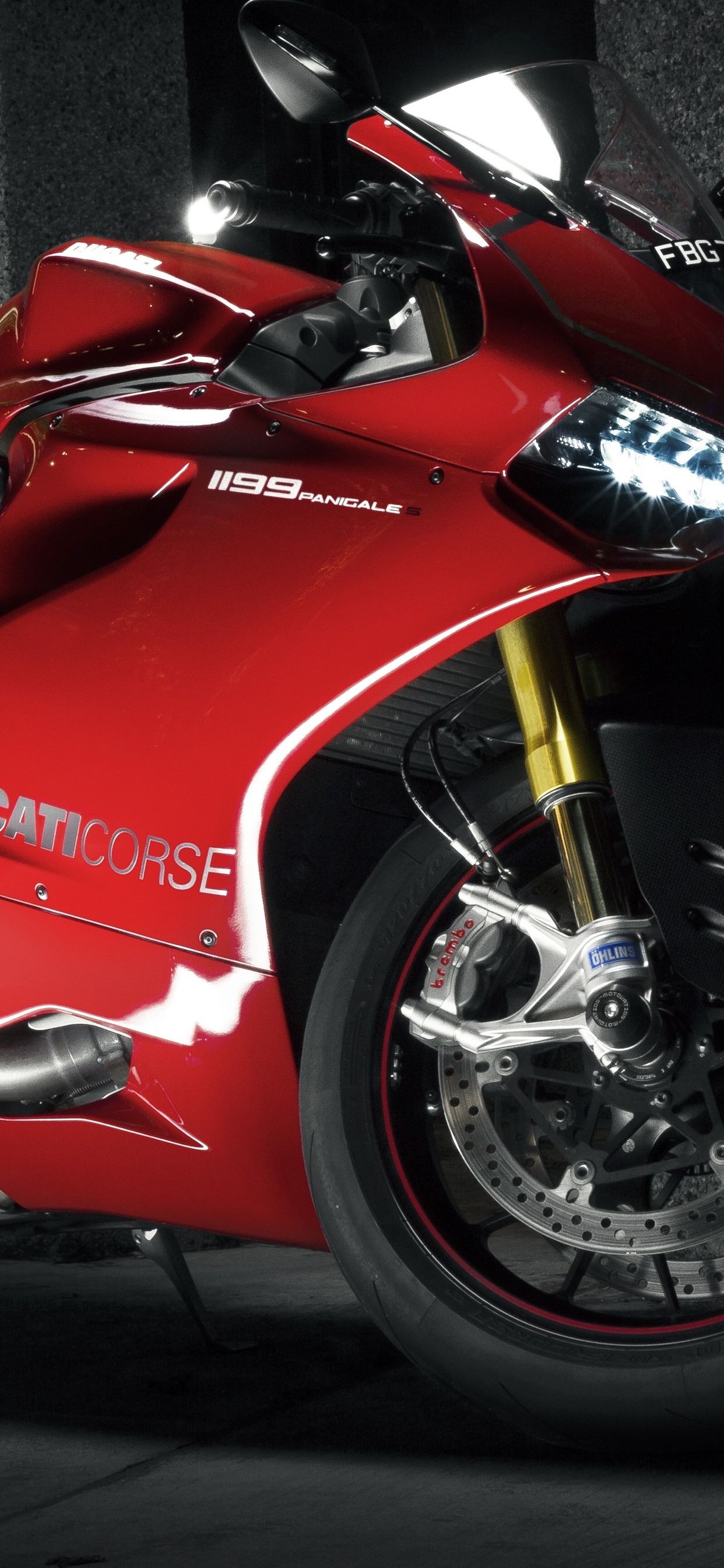 Ducati 1199 Red Motorcycle 1242x2688 IPhone 11 Pro XS Max