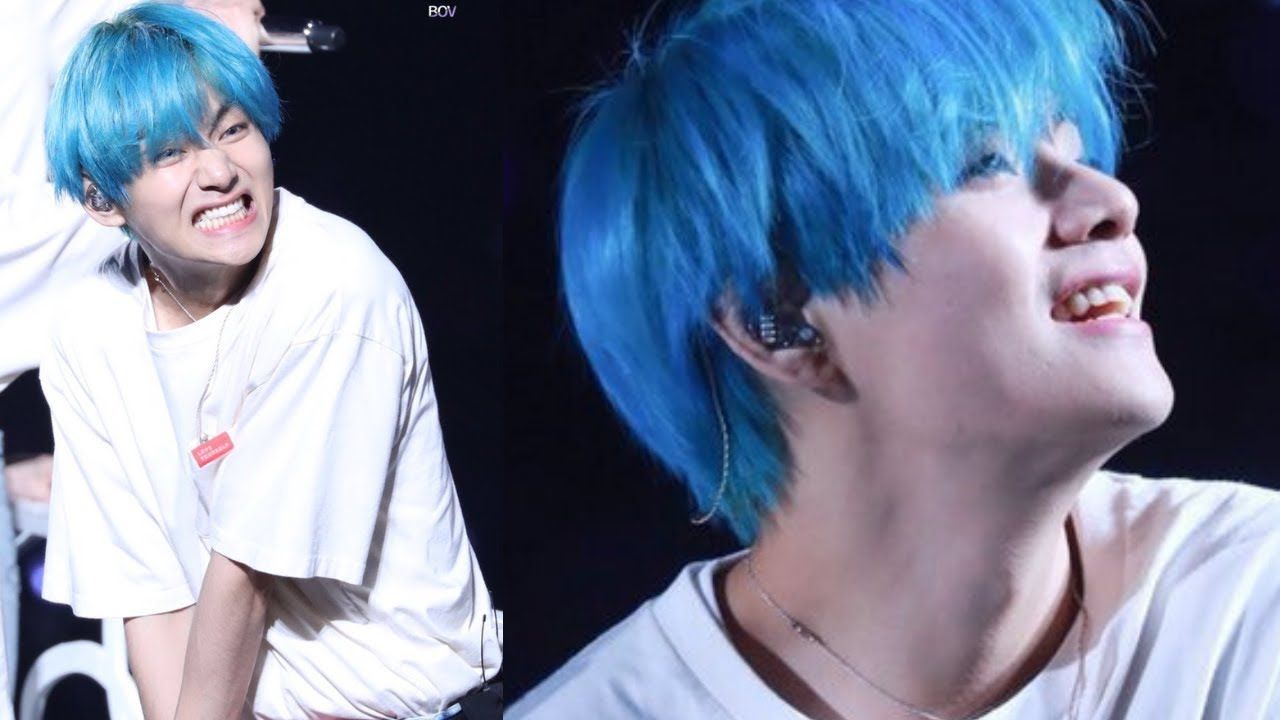 BTS V's Dark Blue Hair Transformation - wide 1