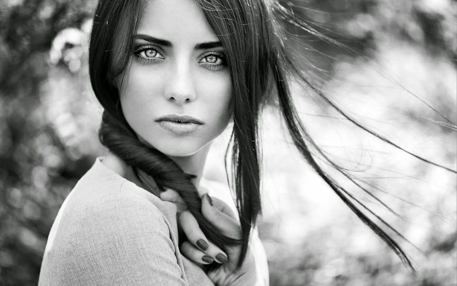 Free download girl look black and white photo art model amazing