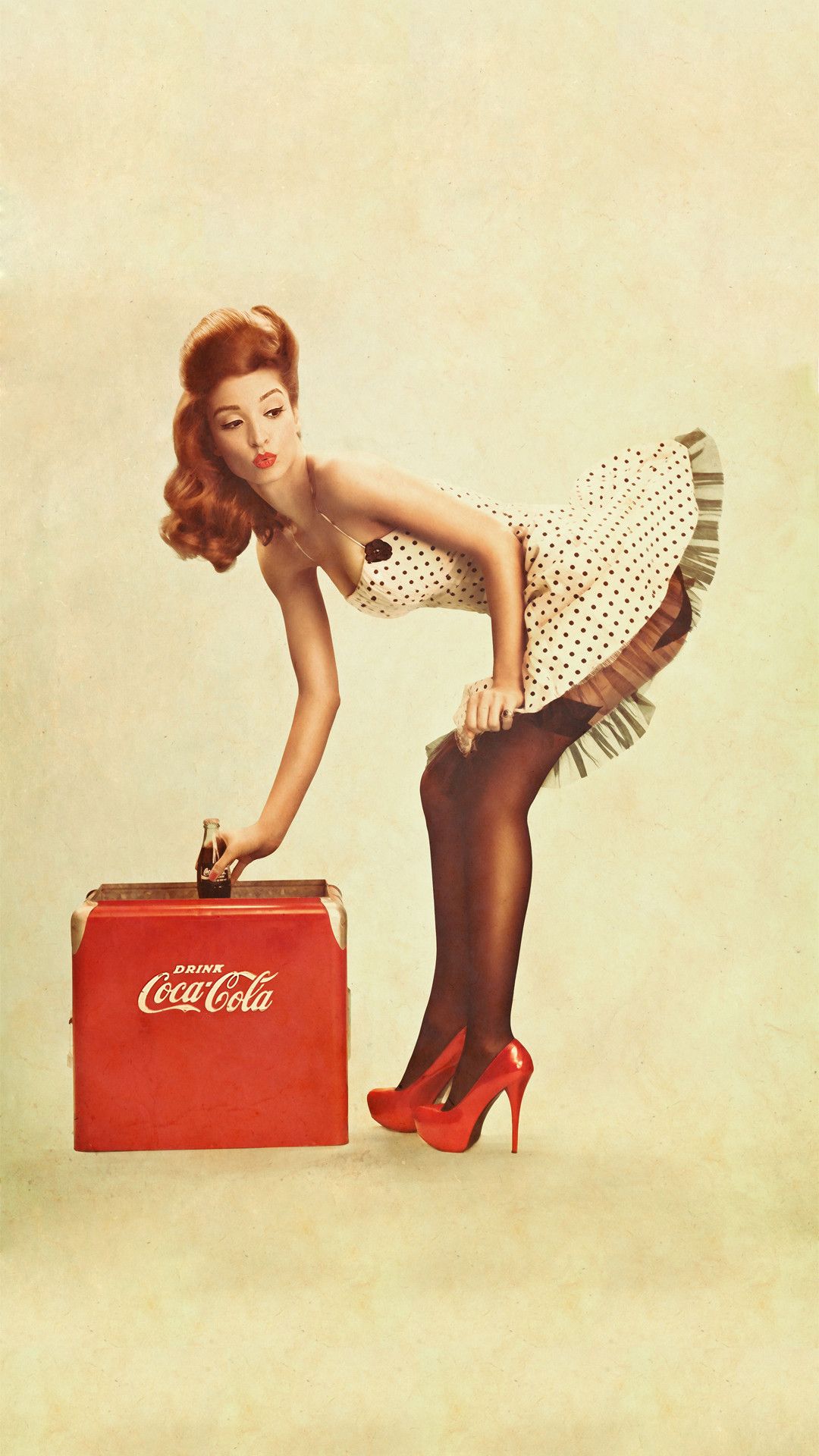 Coca Cola Pin Up Girl iPhone Wallpaper