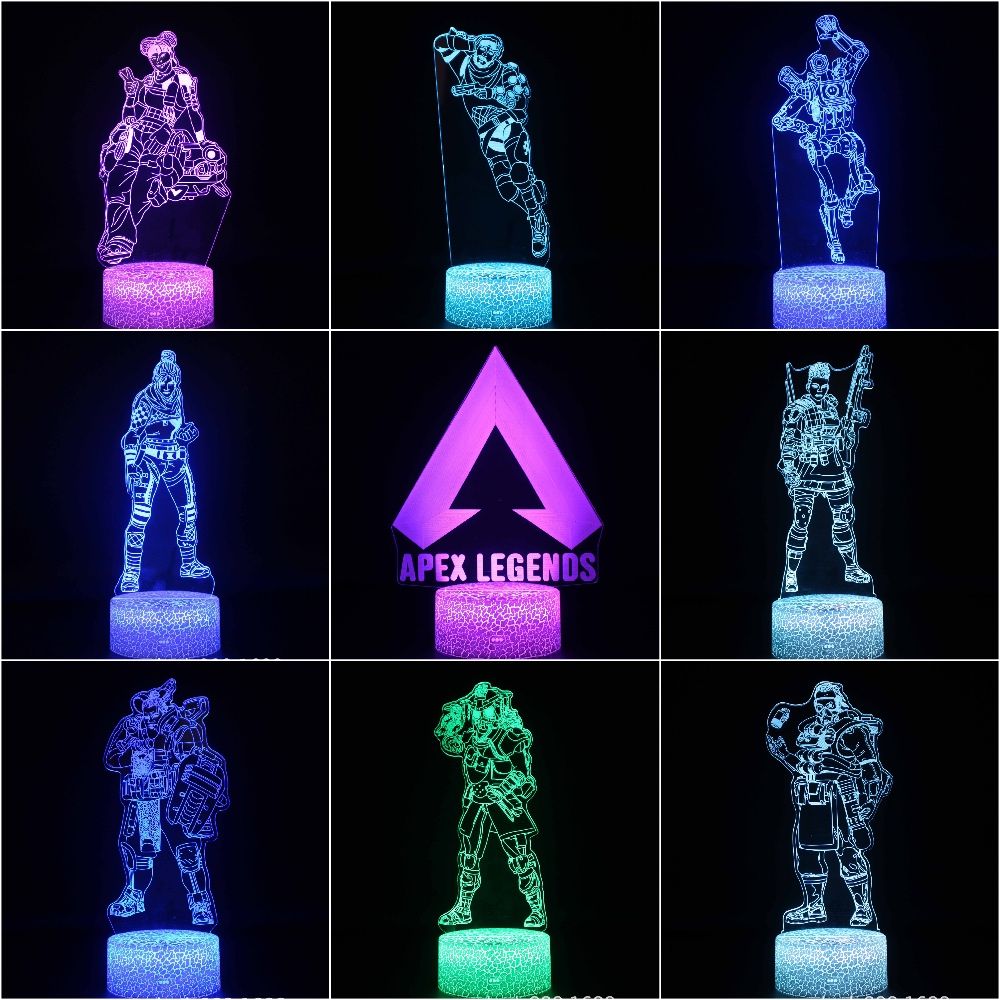 Kids LED Nightlight APEX Legends Hero Figure Night light for Child