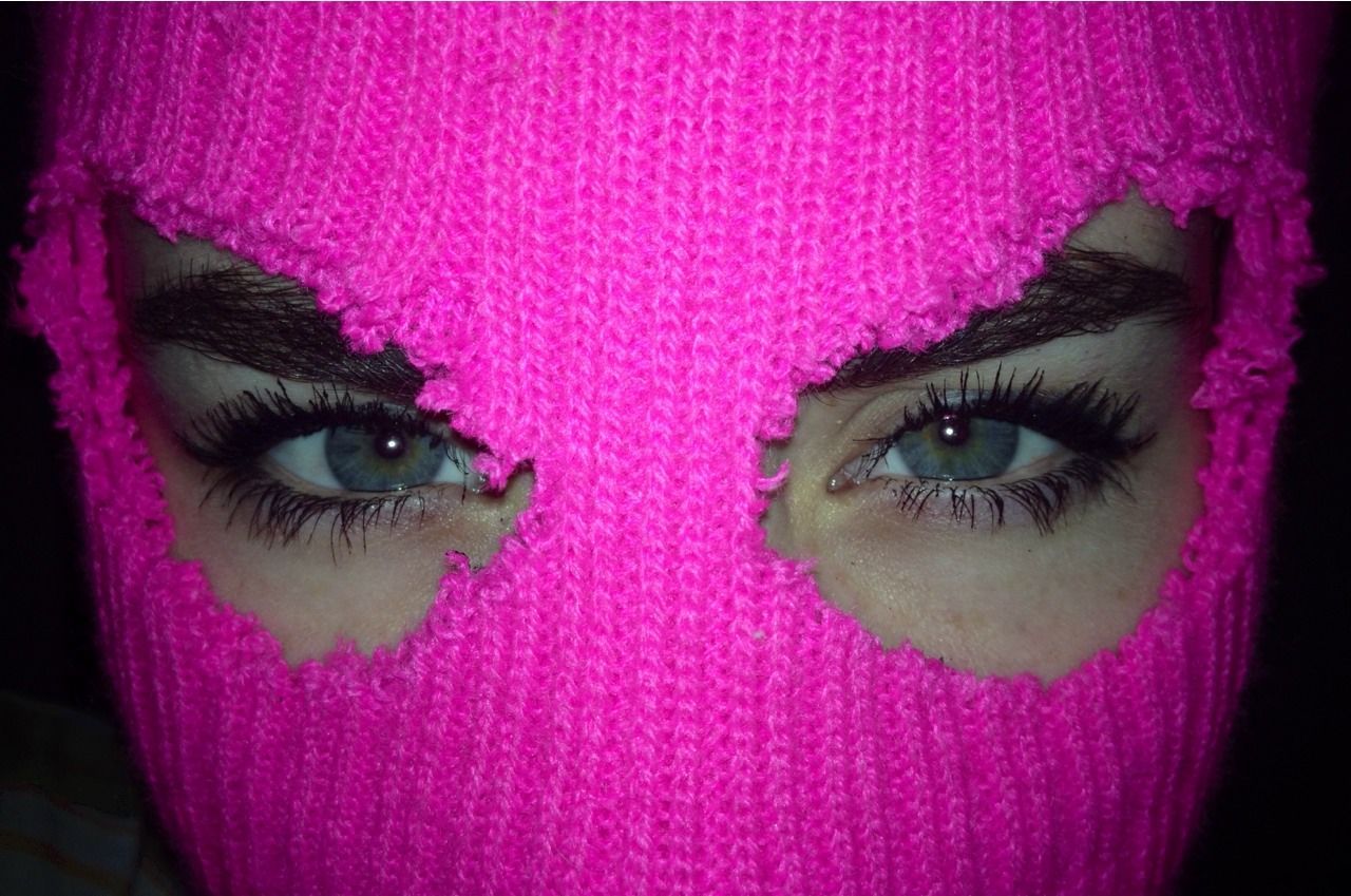 Pink Balaclava. Bad girl aesthetic, Gangster girl, Mask girl