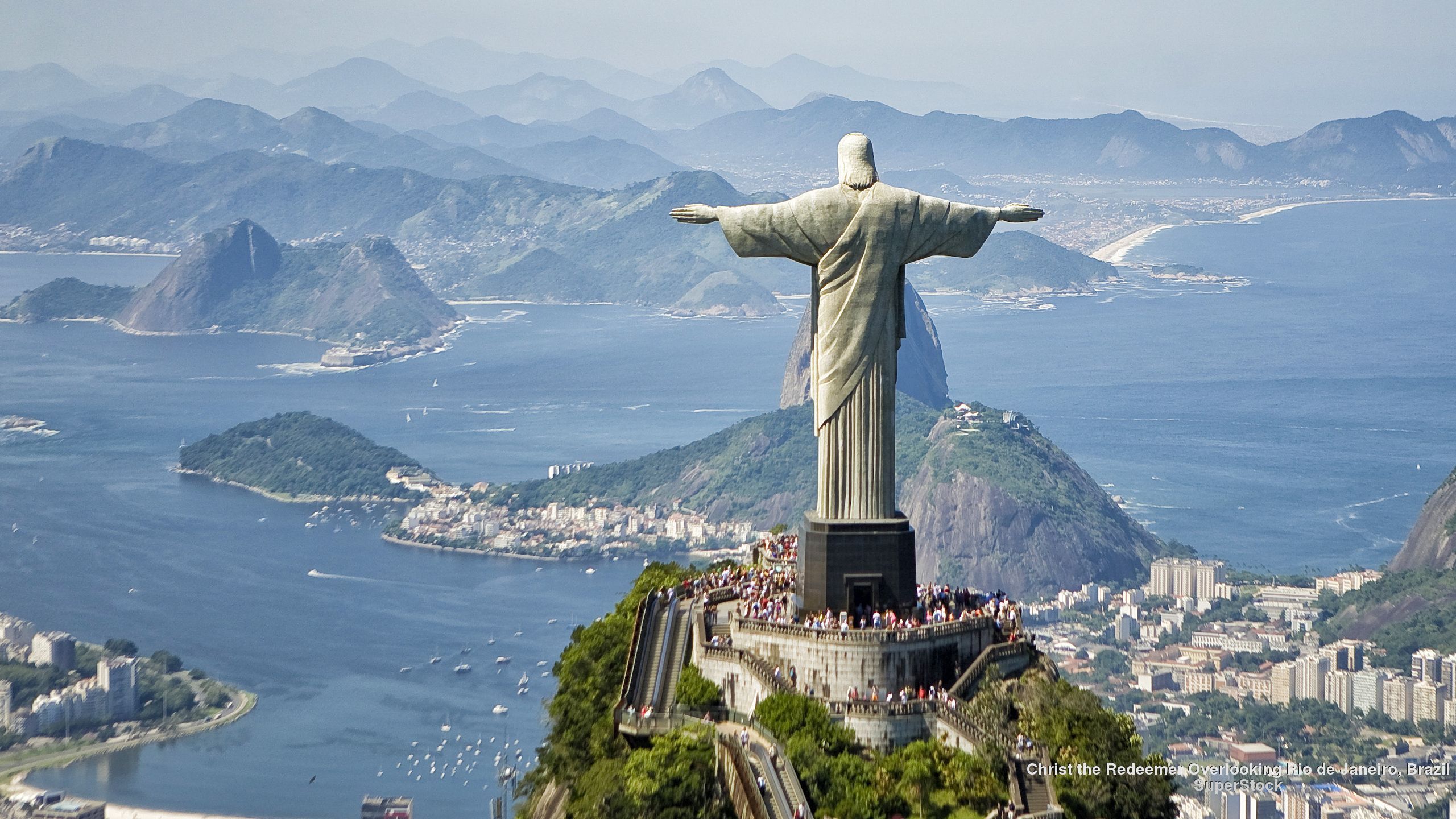 Christ the Redeemer Overlooking Rio de Janeiro, Brazil. Wonders