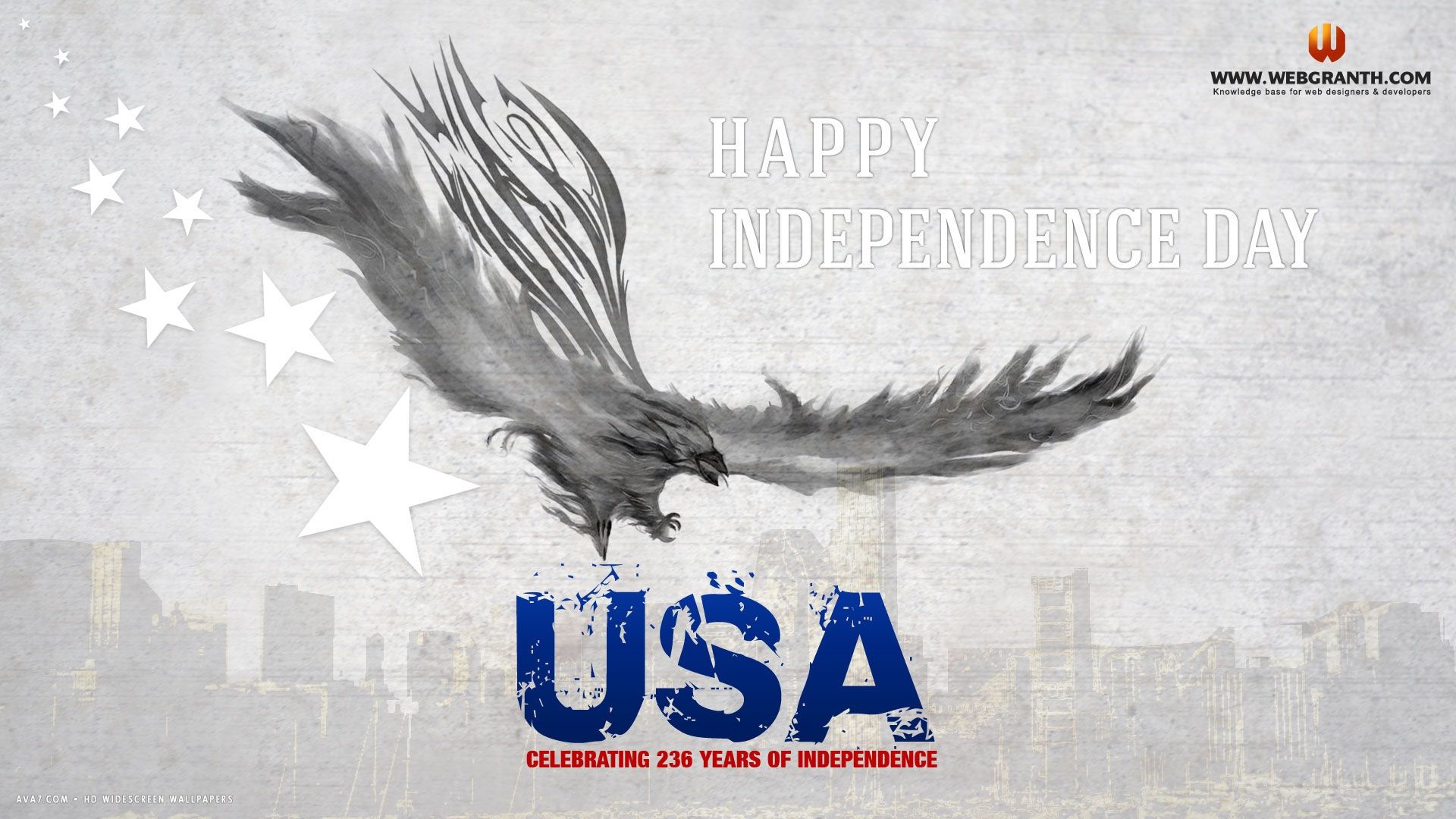 happy independence day usa eagle stars abstract holiday HD