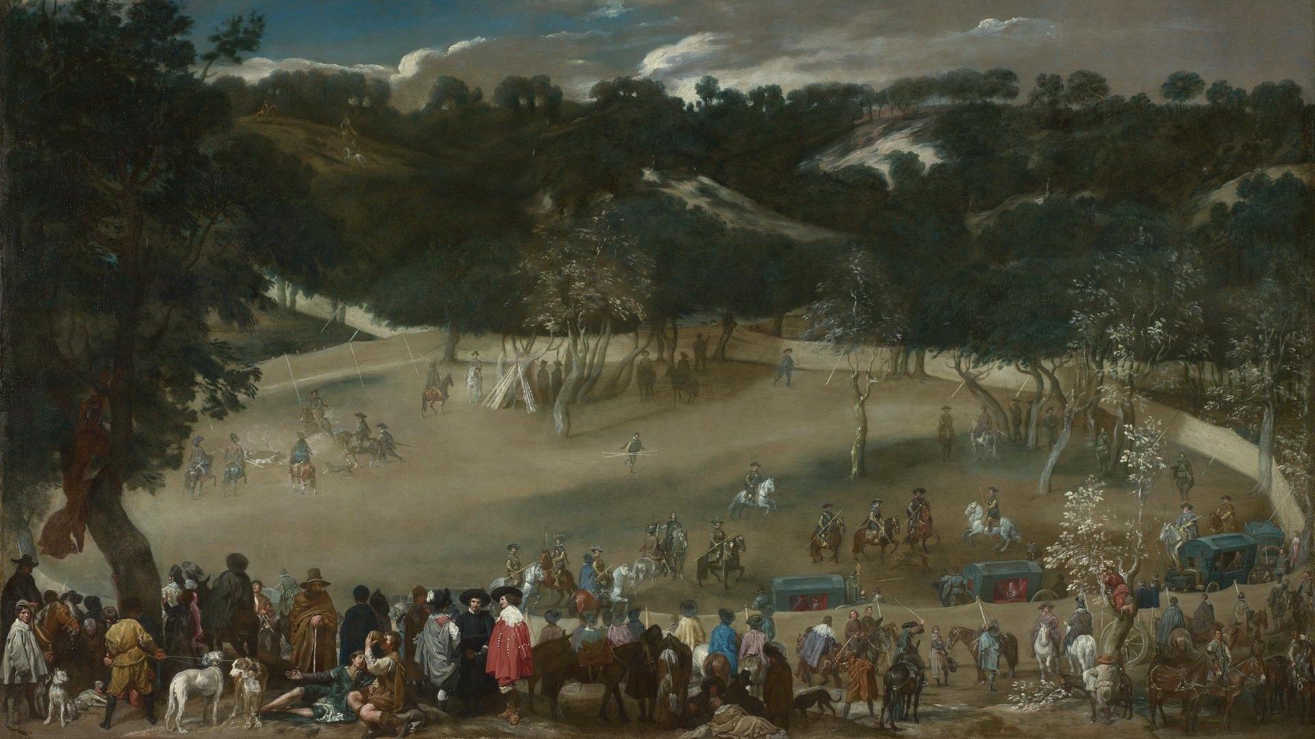 Diego Velázquez. Philip IV hunting Wild Boar La Tela Real