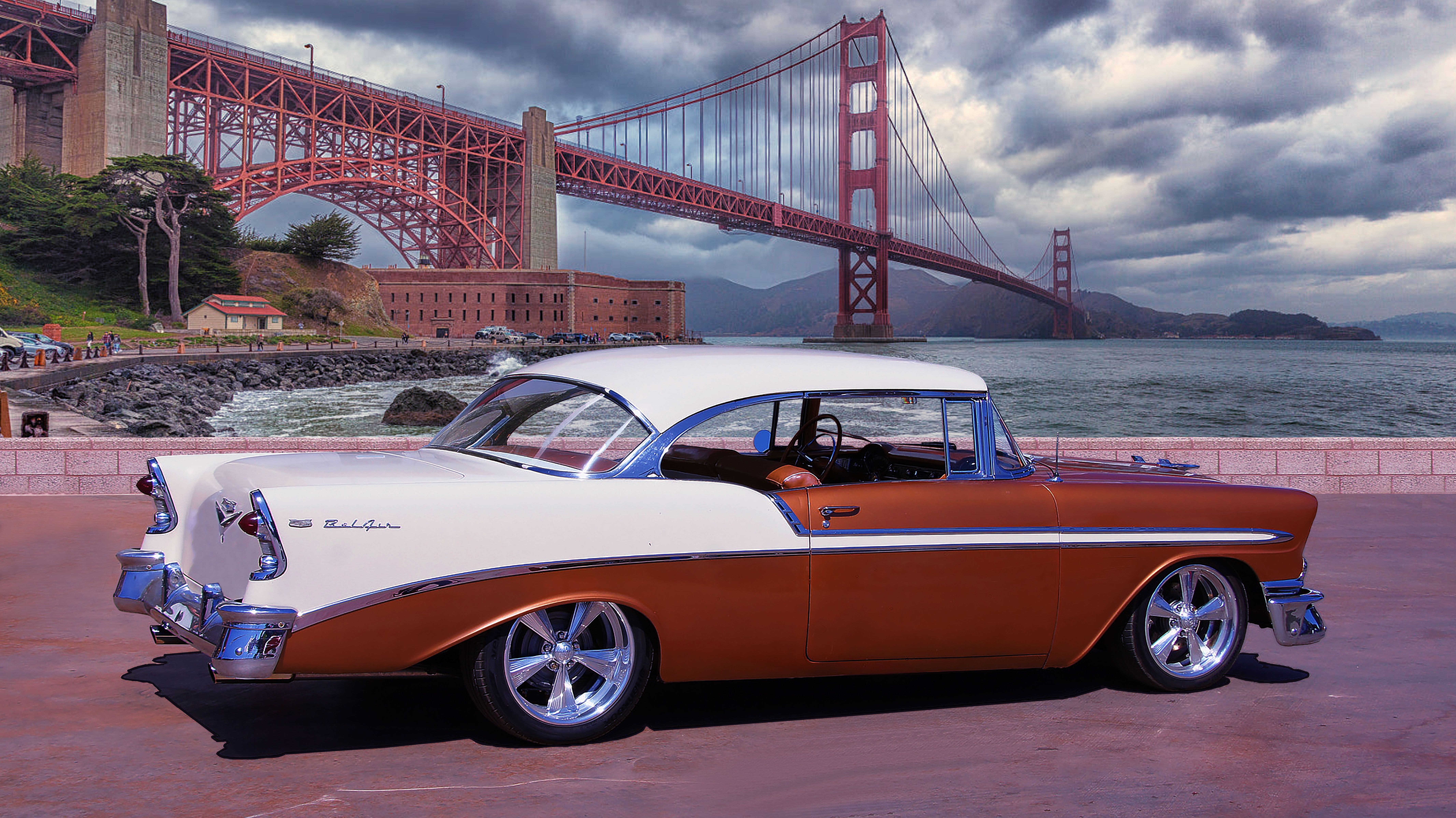 Chevy Belair Hardtop (two Tone). High def wallpaper, Chevy