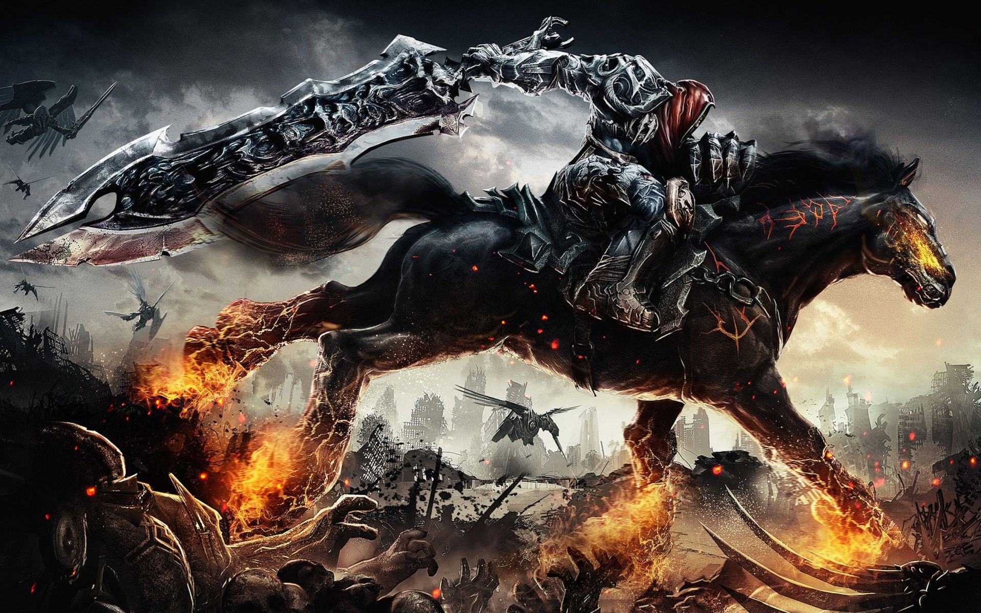 Darksiders War Horse. Horse wallpaper, Horsemen of the apocalypse