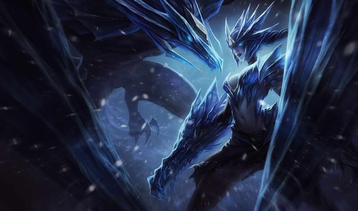 Ice Drake Shyvana Skin of Legends Wallpaper