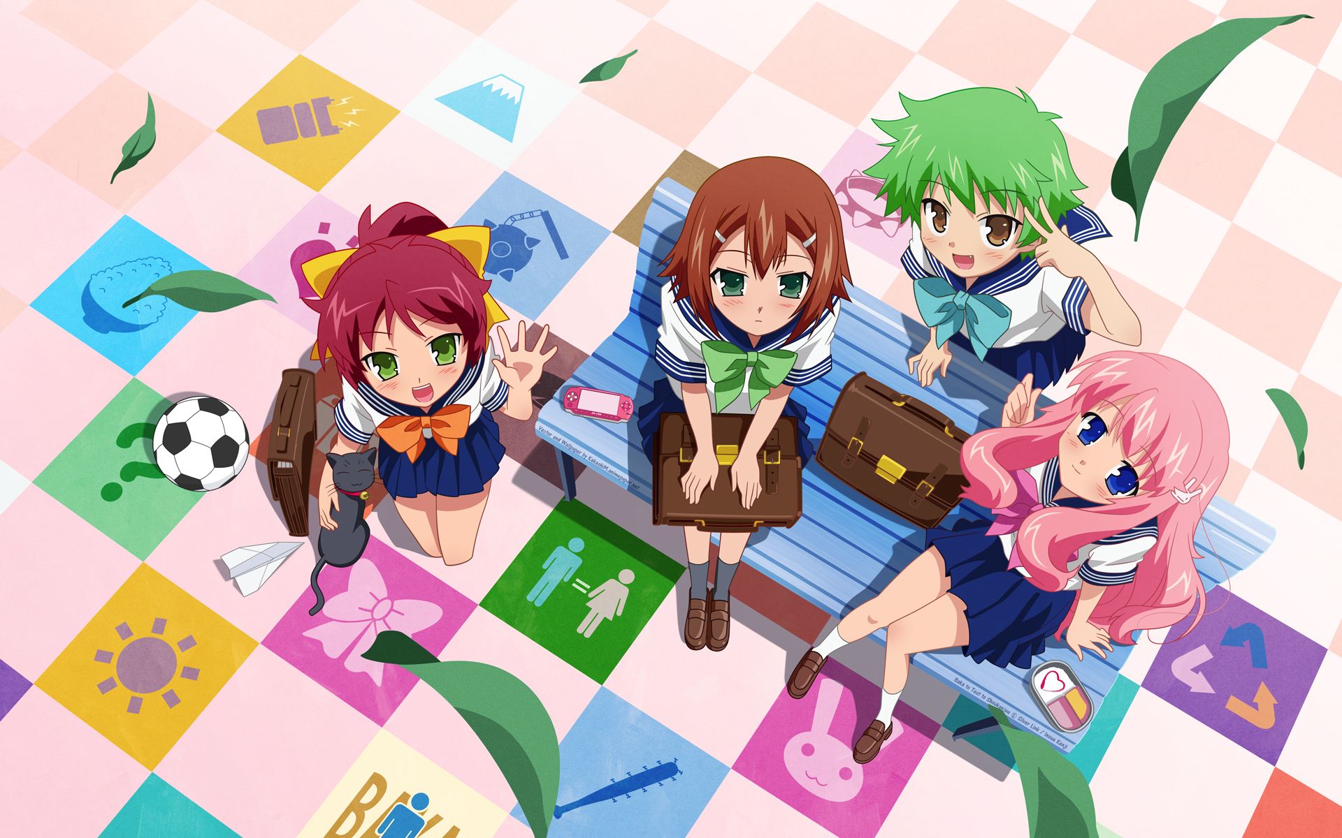 Baka to Test to Shoukanjuu Wallpaper: It's Such a Colorful World