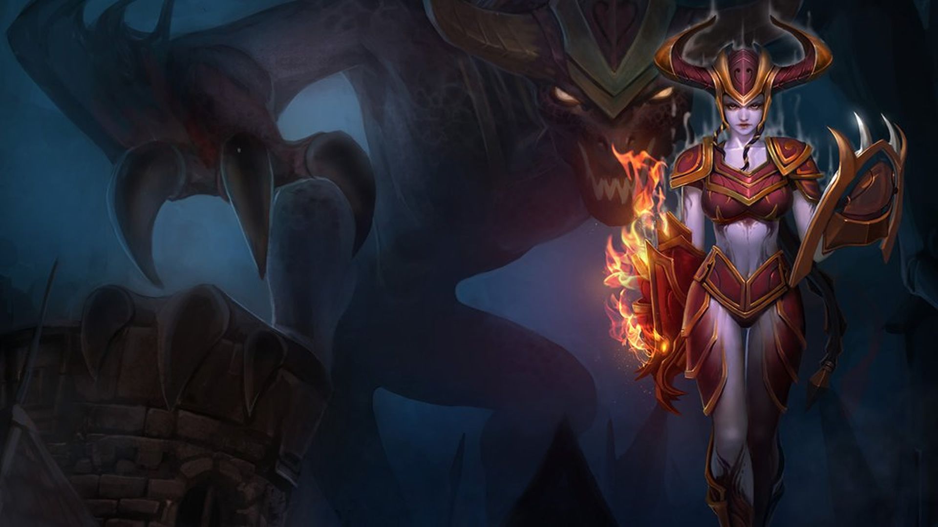 Shyvana Classic Chinese Wallpaper