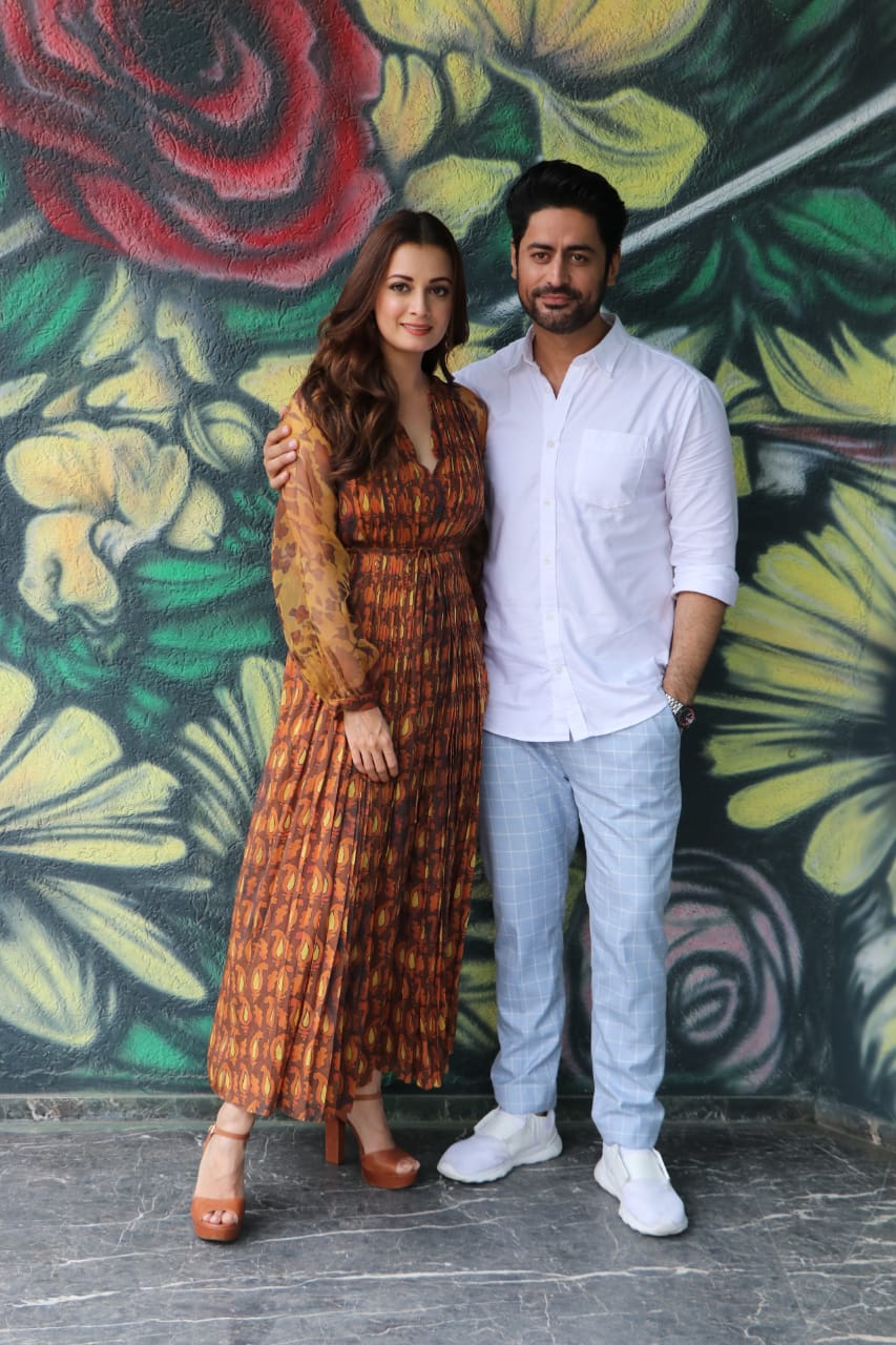 Dia Mirza and Mohit Raina snapped promoting their web series 'Kaafir'