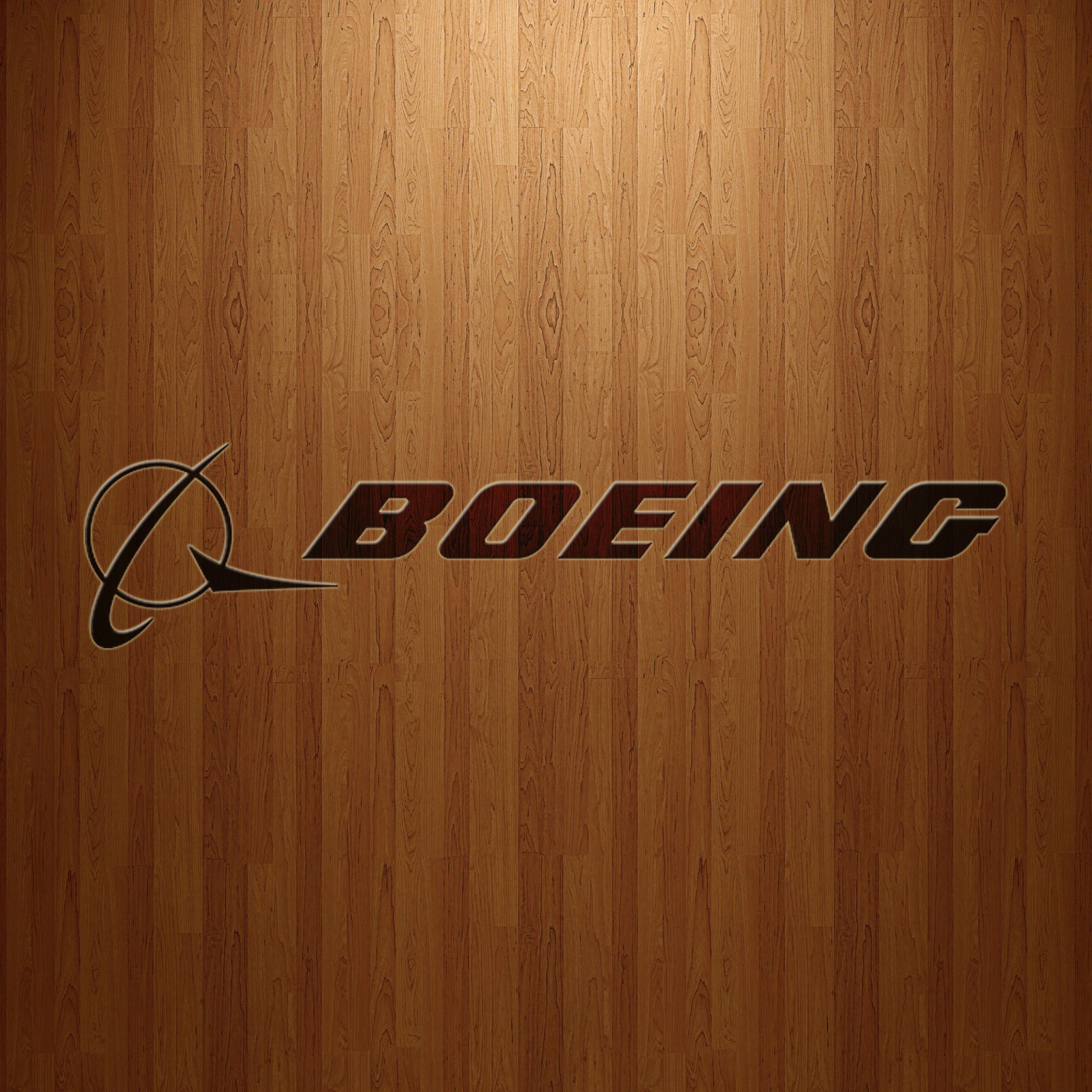 Retina Wooden Logo iPad Wallpaper