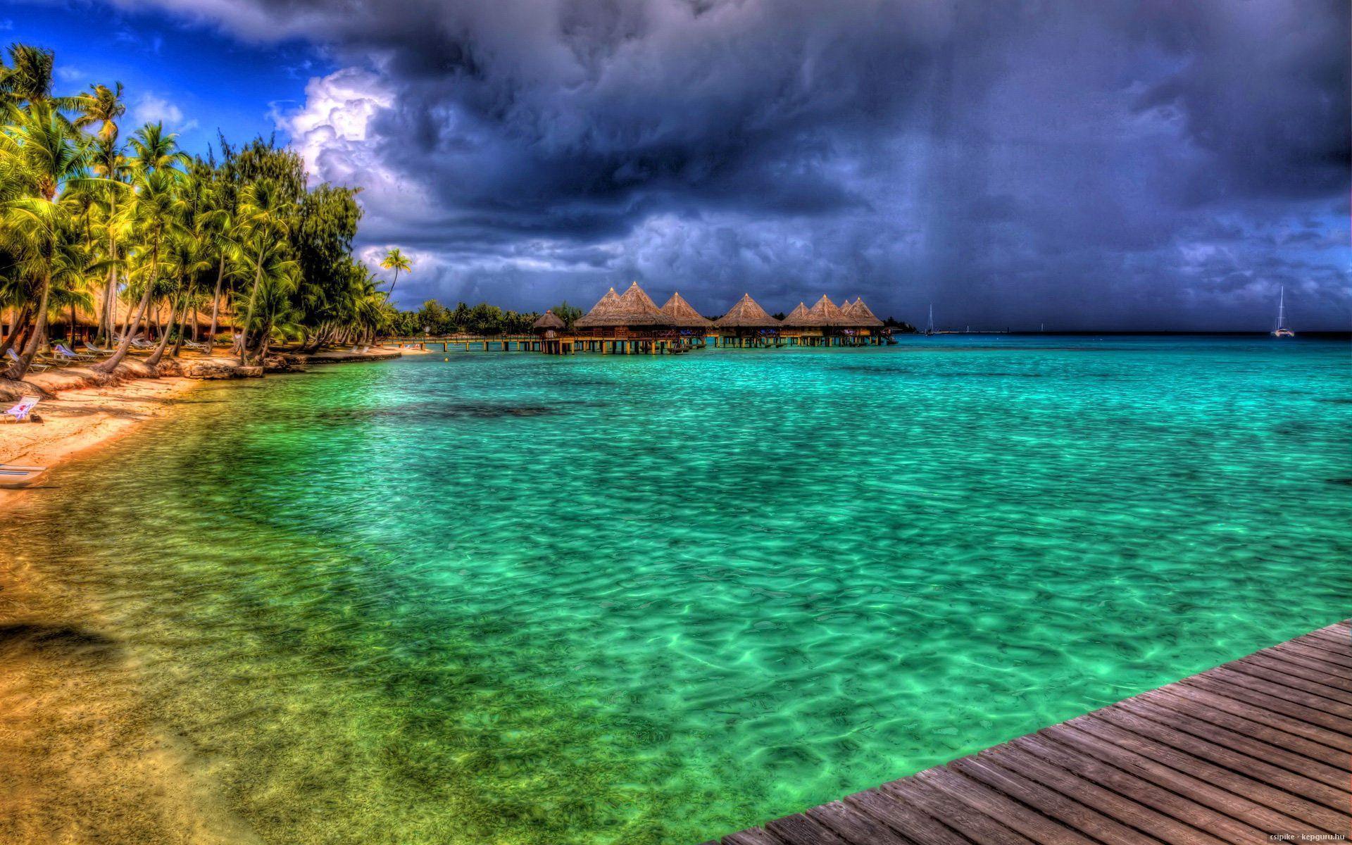 Bora Bora Background. Bora Bora Beach