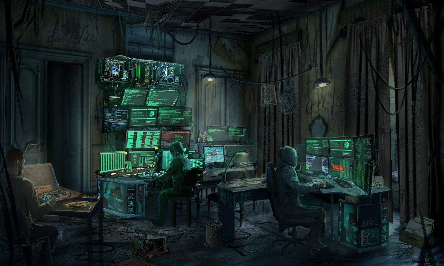 Hacker Room Background