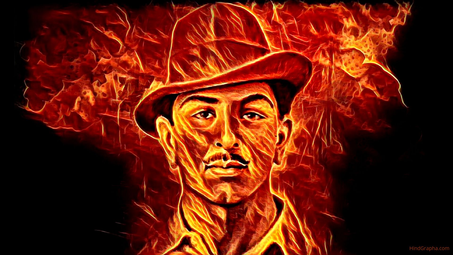 Bhagat Singh Fiery HD Wallpaper Singh In Fire, Download