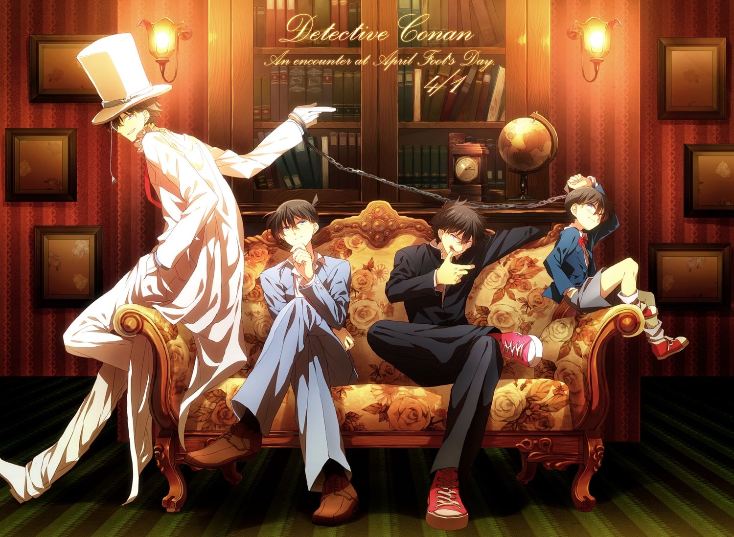 abaraya all male book chain couch detective conan edogawa conan