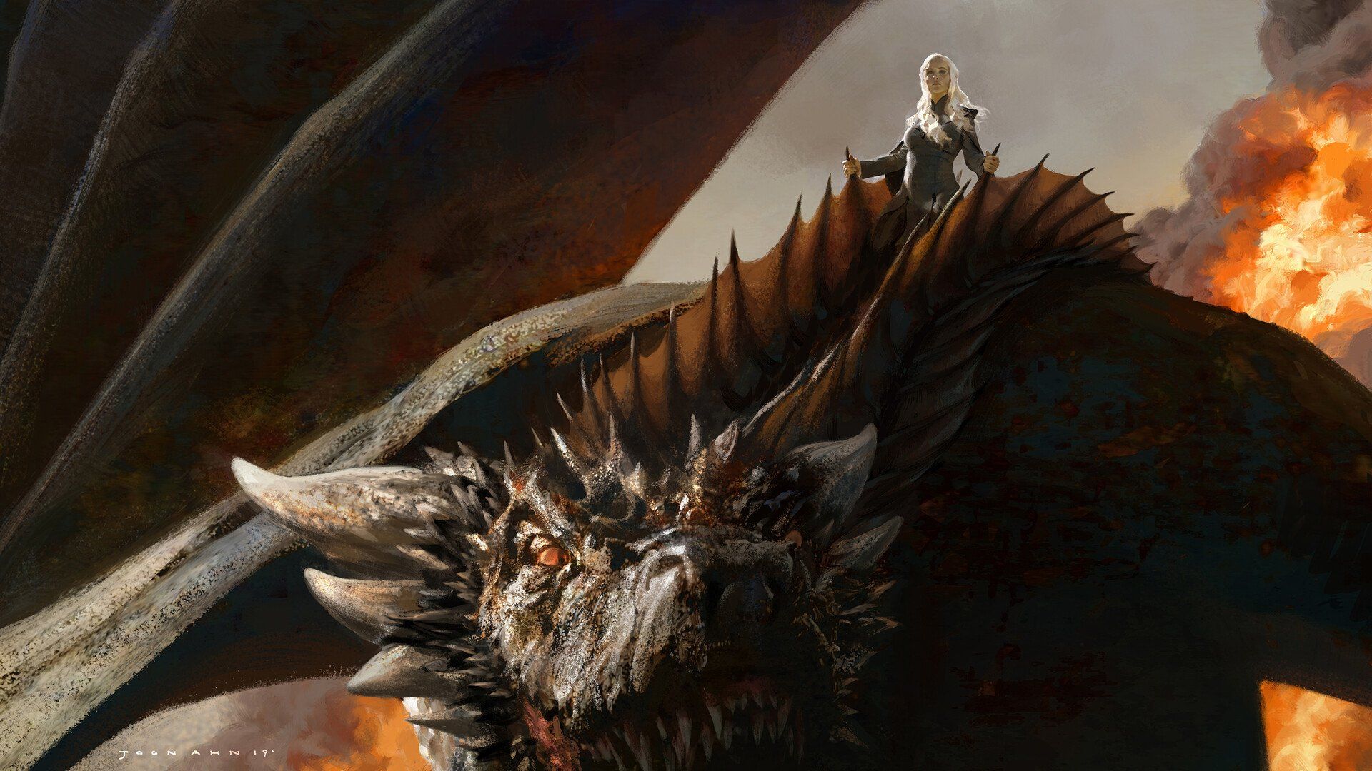 Drogon, Daenerys Targaryen HD Wallpaper