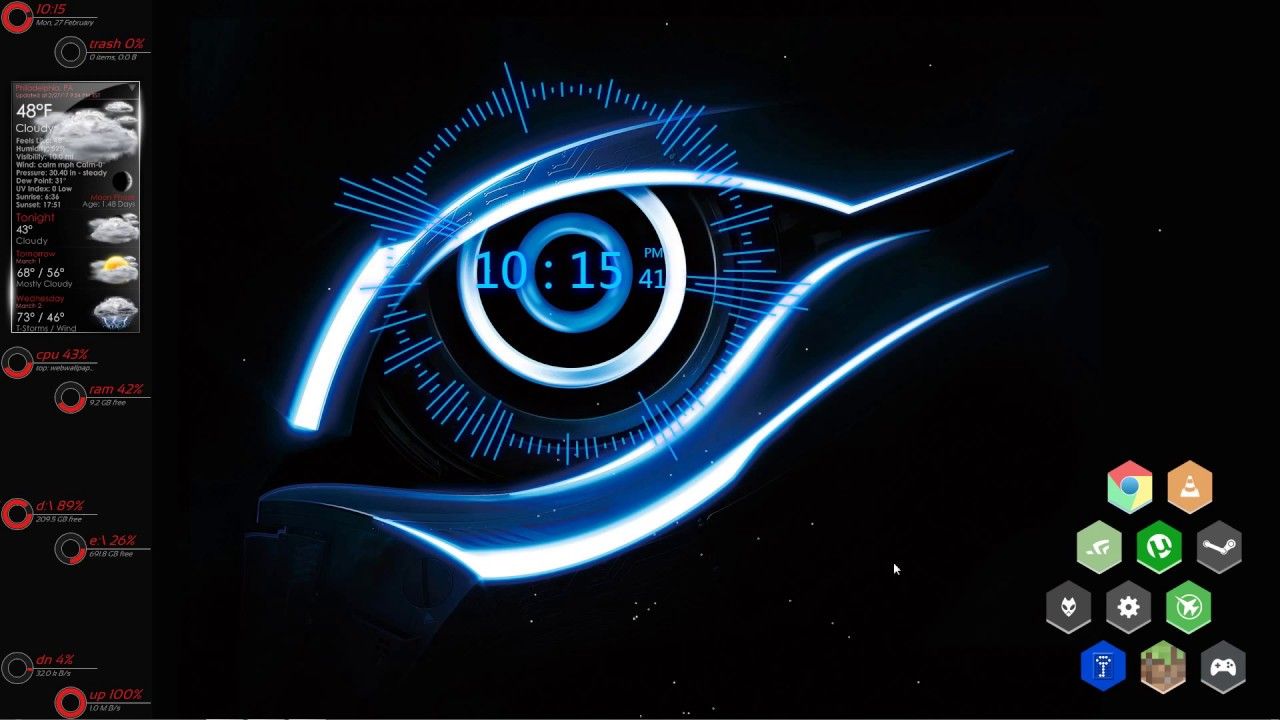 Rainmeter + Wallpaper Engine