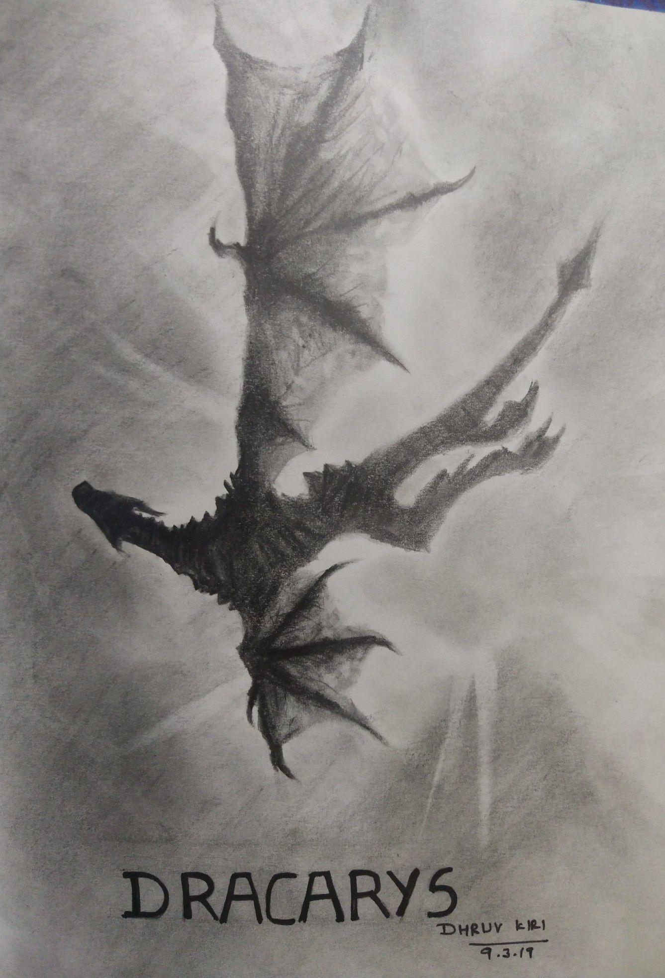 Any Game of throne fan here? Present you the sketch of Dracarys