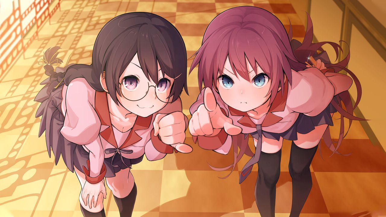 Hanekawa x Senjougahara [Bakemonogatari] (1920x1080). Anime