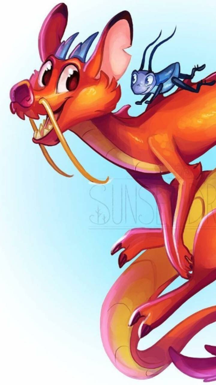 Mushu and Cricket wallpaper