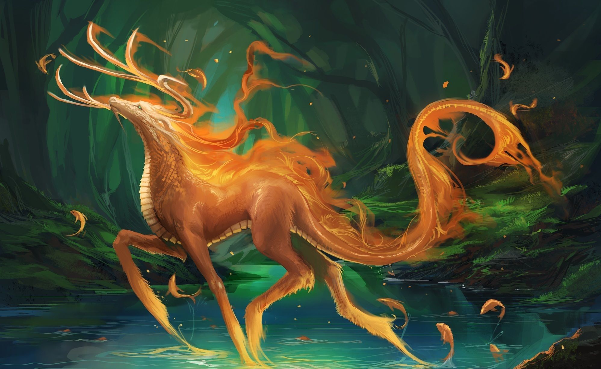 Wallpaper Magical animals Fantasy Image Download. Mythical creatures, Magical creatures, Creature art