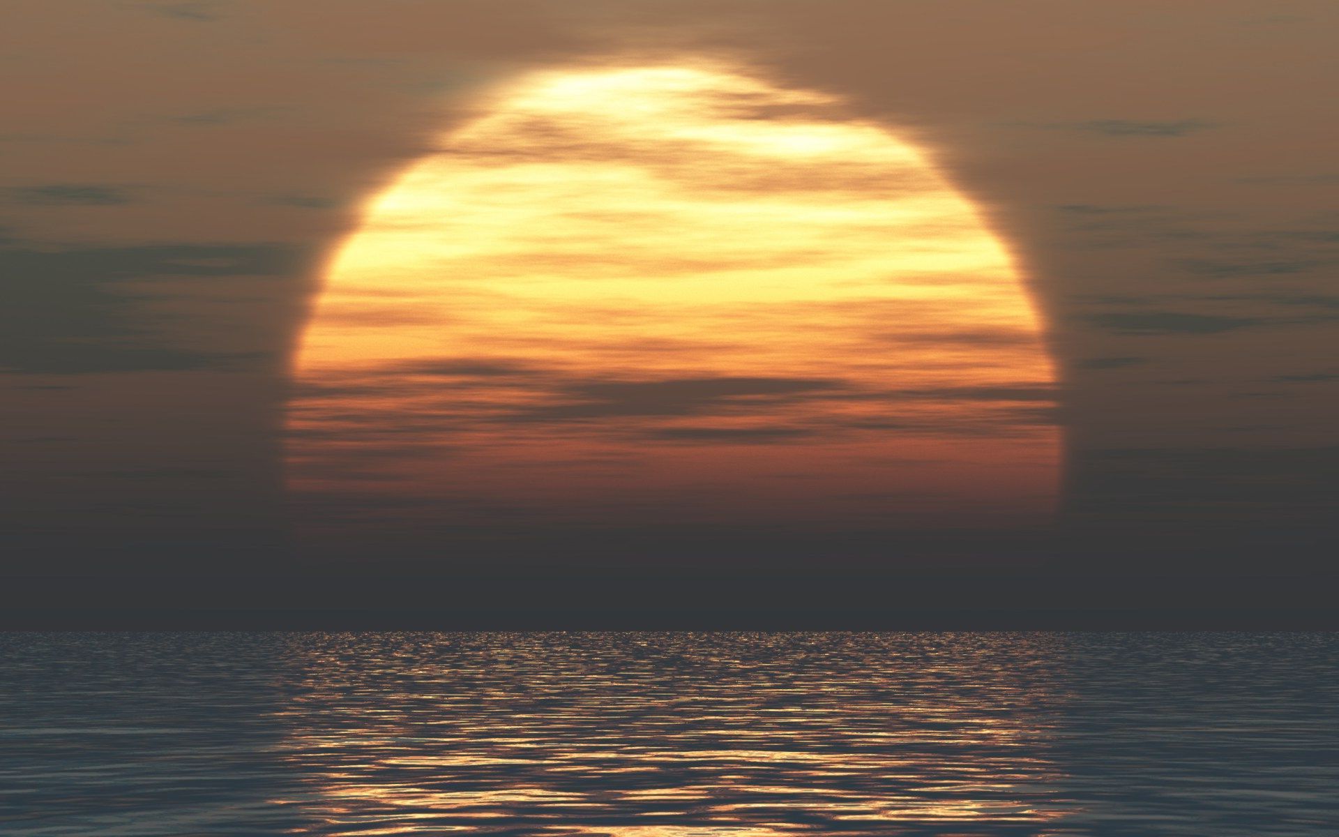 Ocean sunset view wallpaperx1200