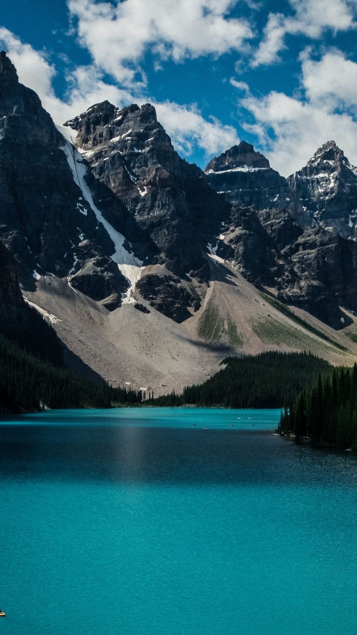Moraine Lake, Mount Temple, Banff National Park, mountains, nature