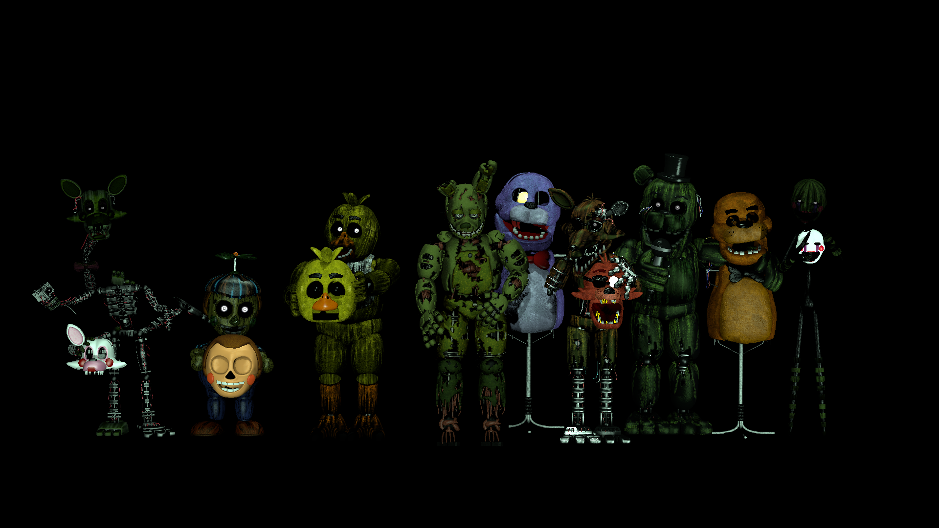 Springtrap And Phantoms Wallpapers Wallpaper Cave