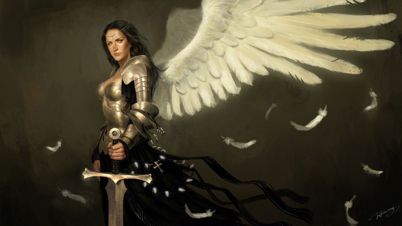 Exotication. Angel warrior, Fantasy girl