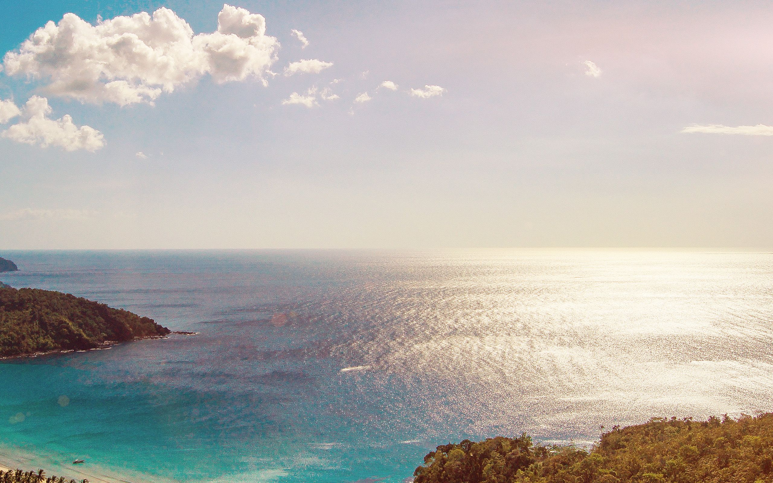 Sea Beach Summer Vacation Mountain Nature Sunset Wallpaper