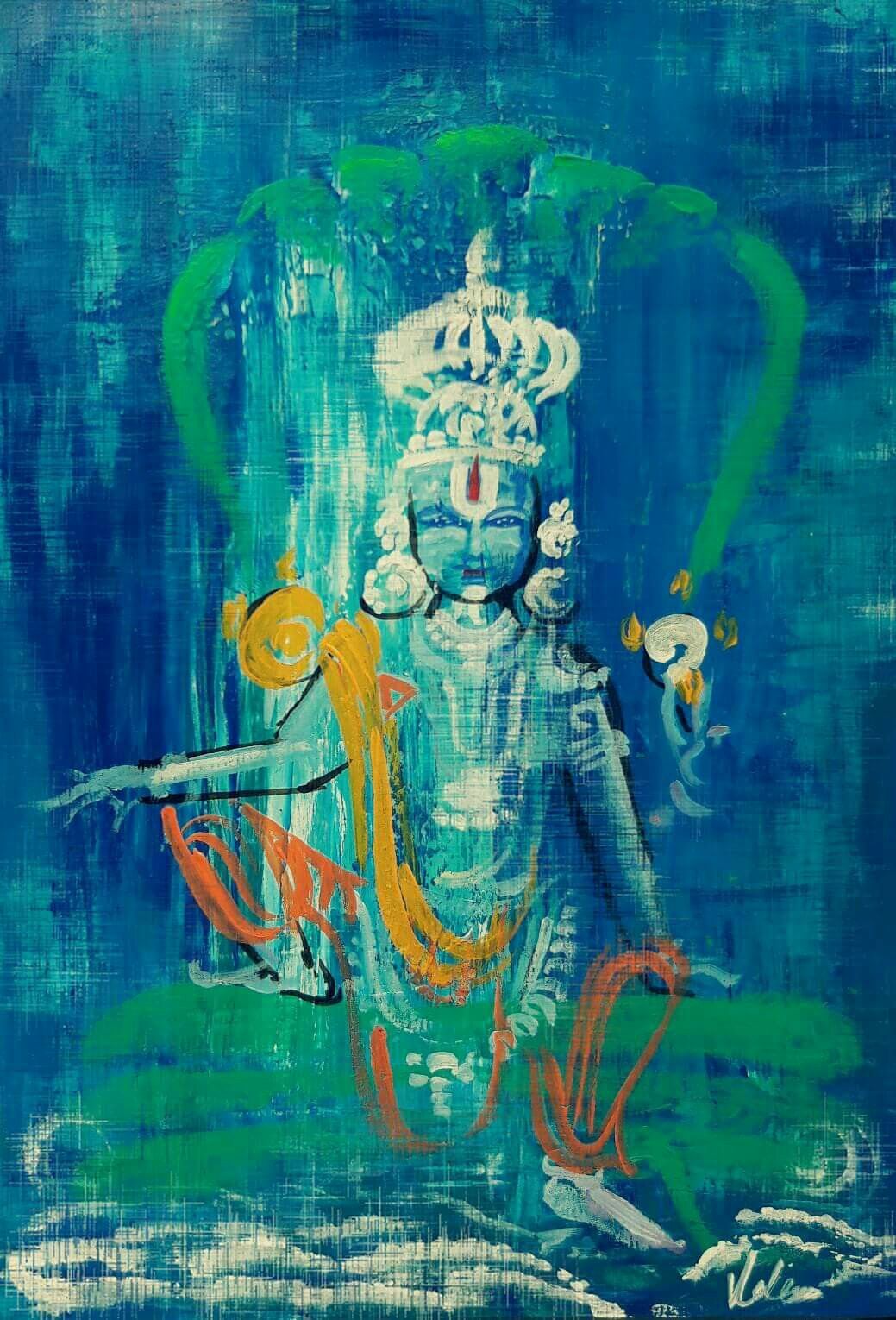 Govinda. Krishna art, Krishna painting, Ganesha art